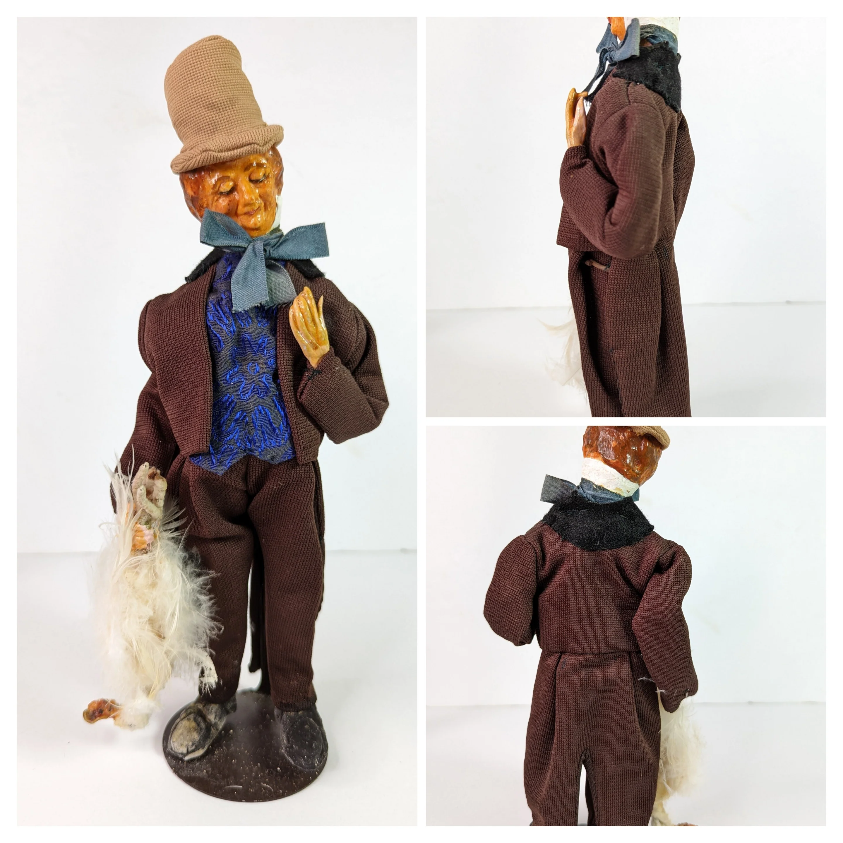 70s Charles Dickens Characters Paper Mache Destressed By Alice Smith - Image 12