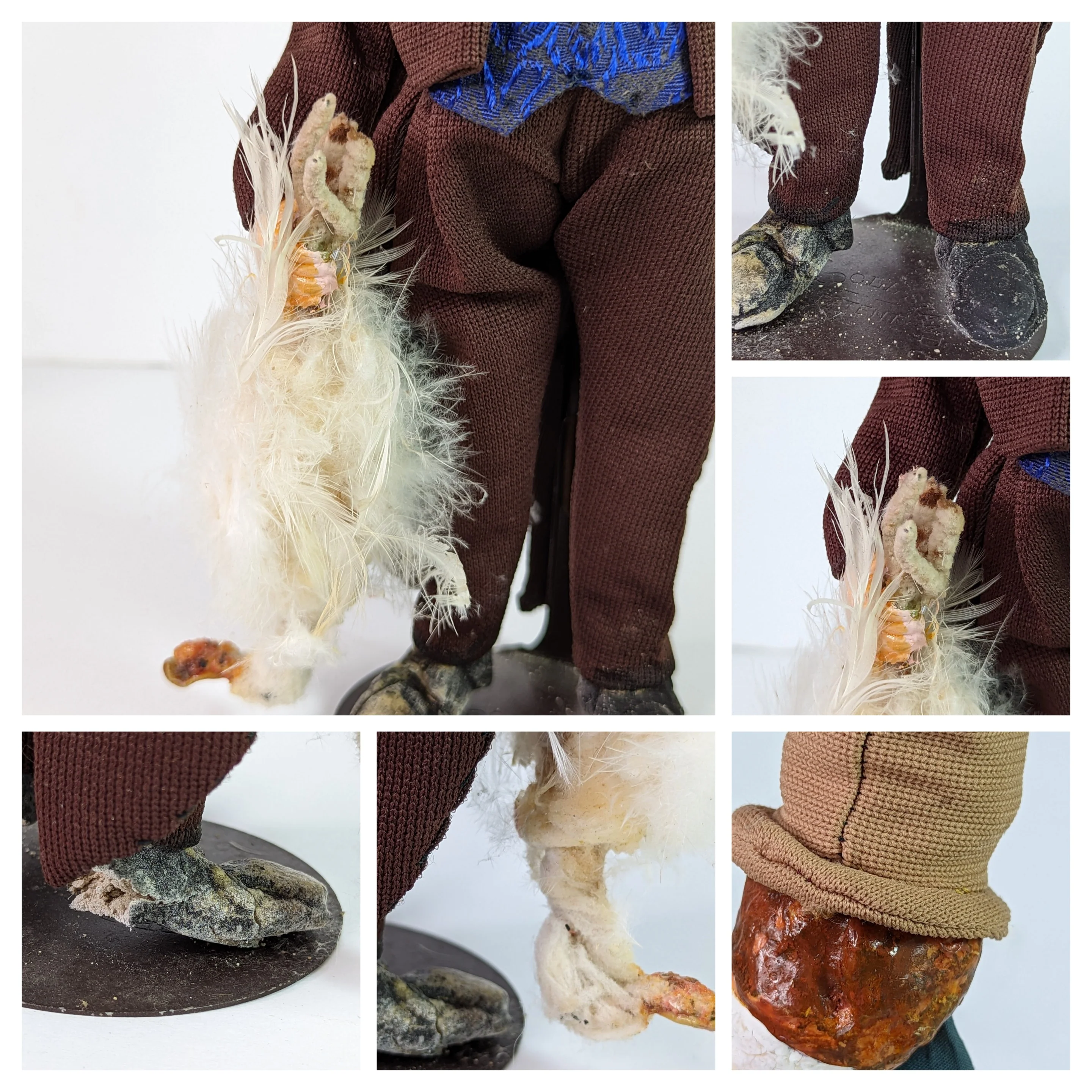 70s Charles Dickens Characters Paper Mache Destressed By Alice Smith - Image 5