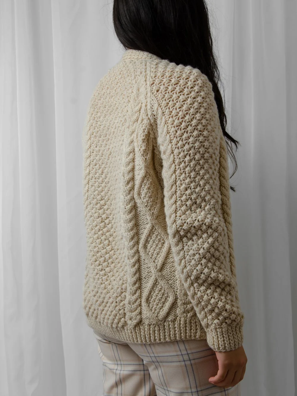 70s Aran Wool Cardigan - Image 2