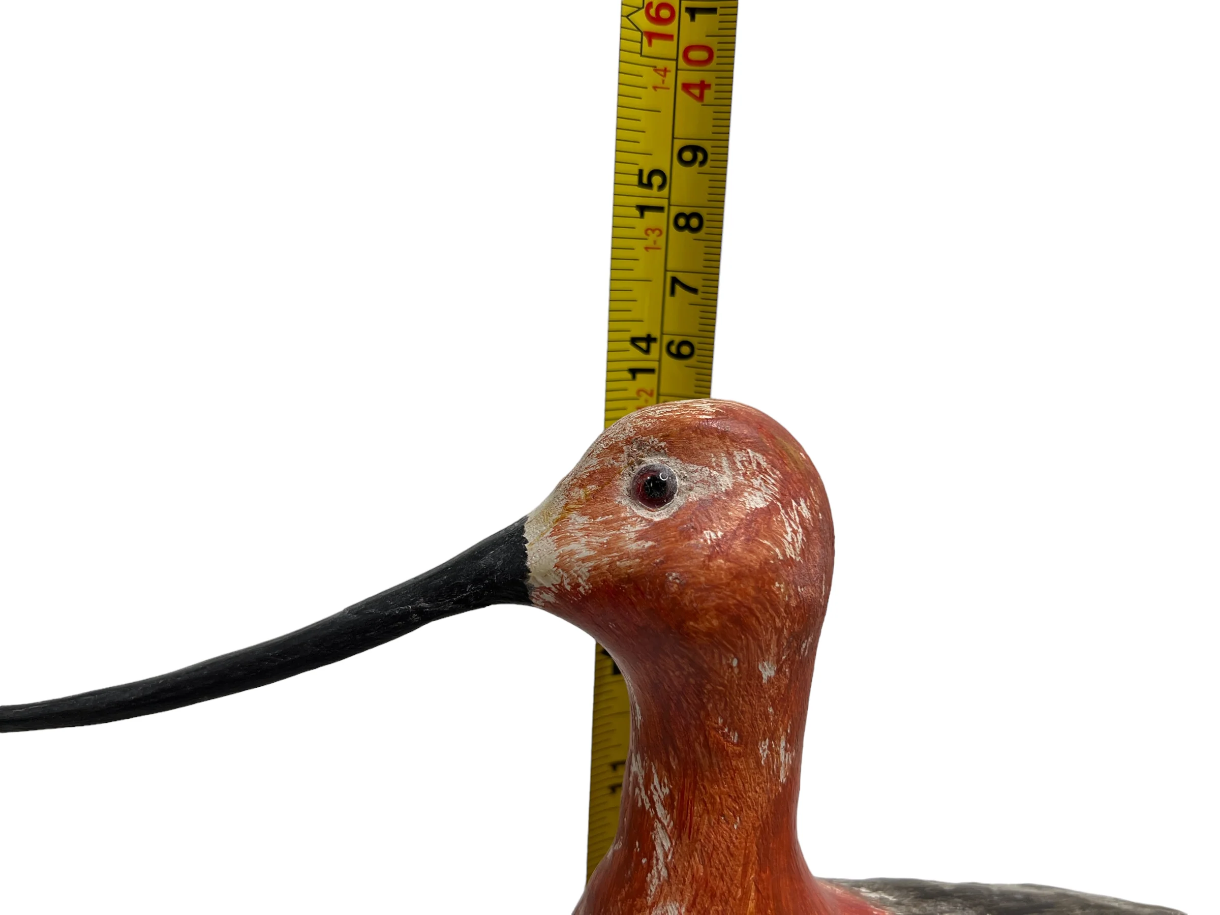 70s Artisan Shore Bird Wood Carved Signed Nautical - Image 10
