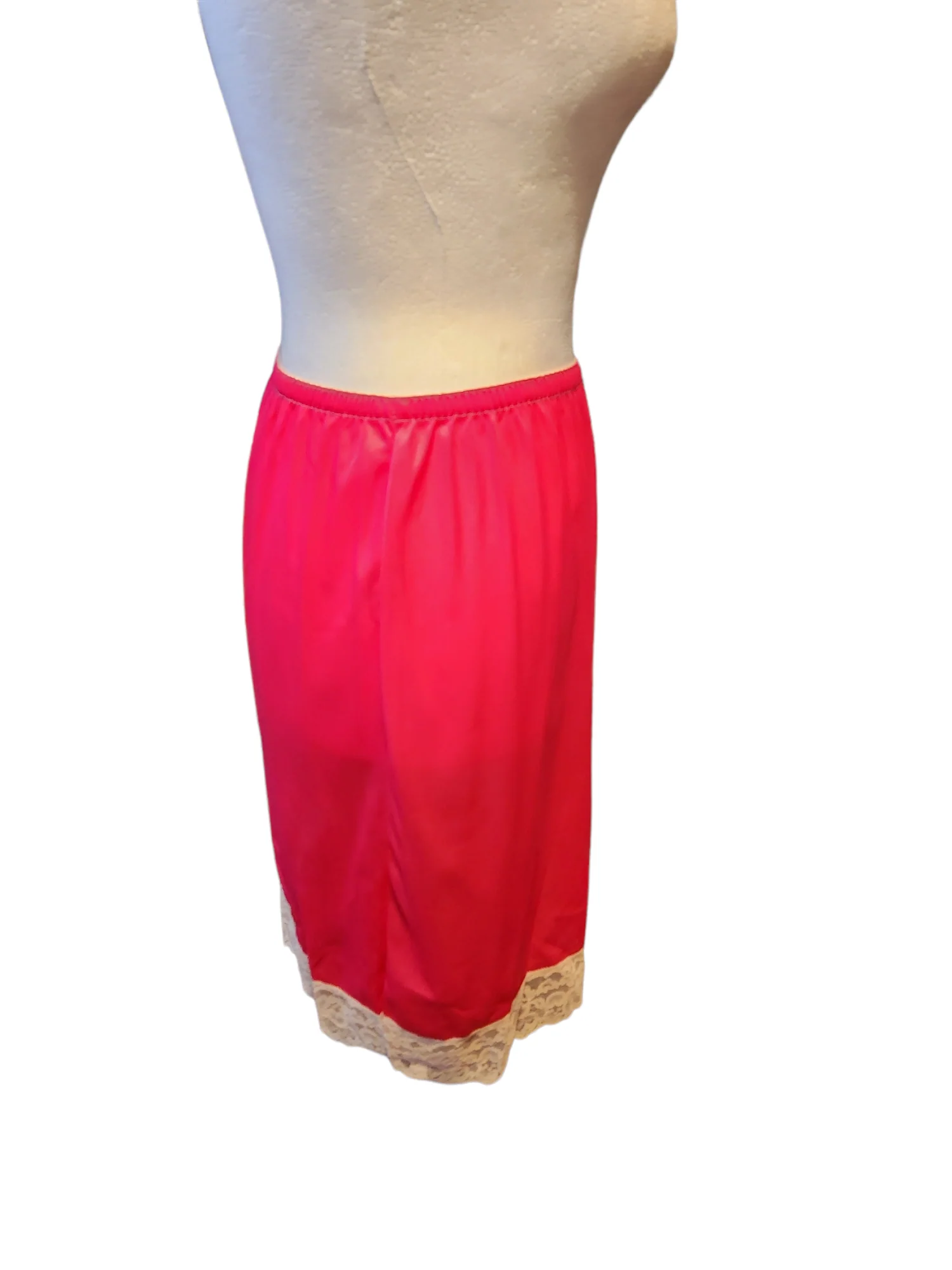 70s Barbiecore Hot Pink And Lace Half Slip By Wonder Val - Image 3