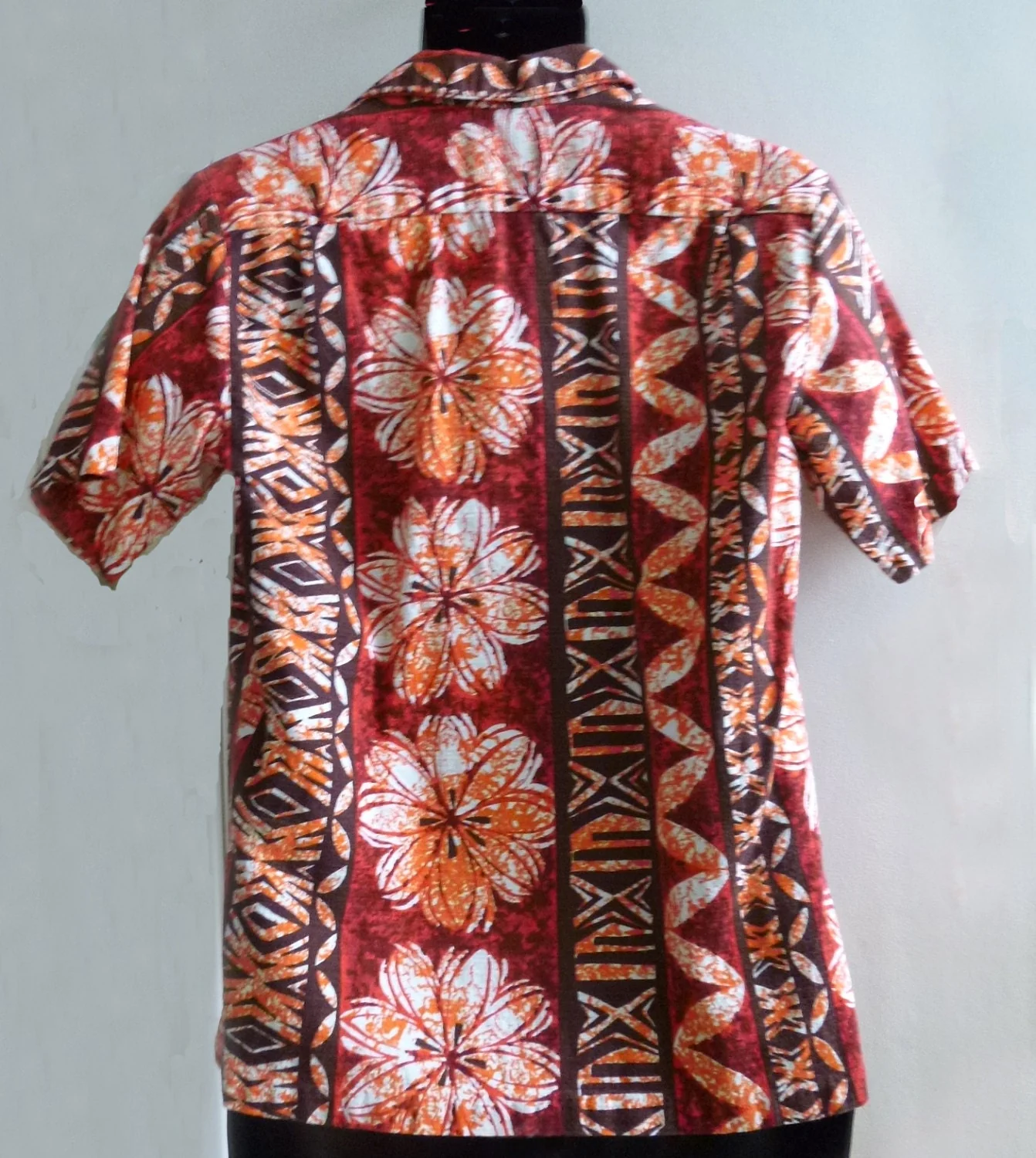 70s Barkcloth Hawaiian Shirt Small by Pomere - Image 5