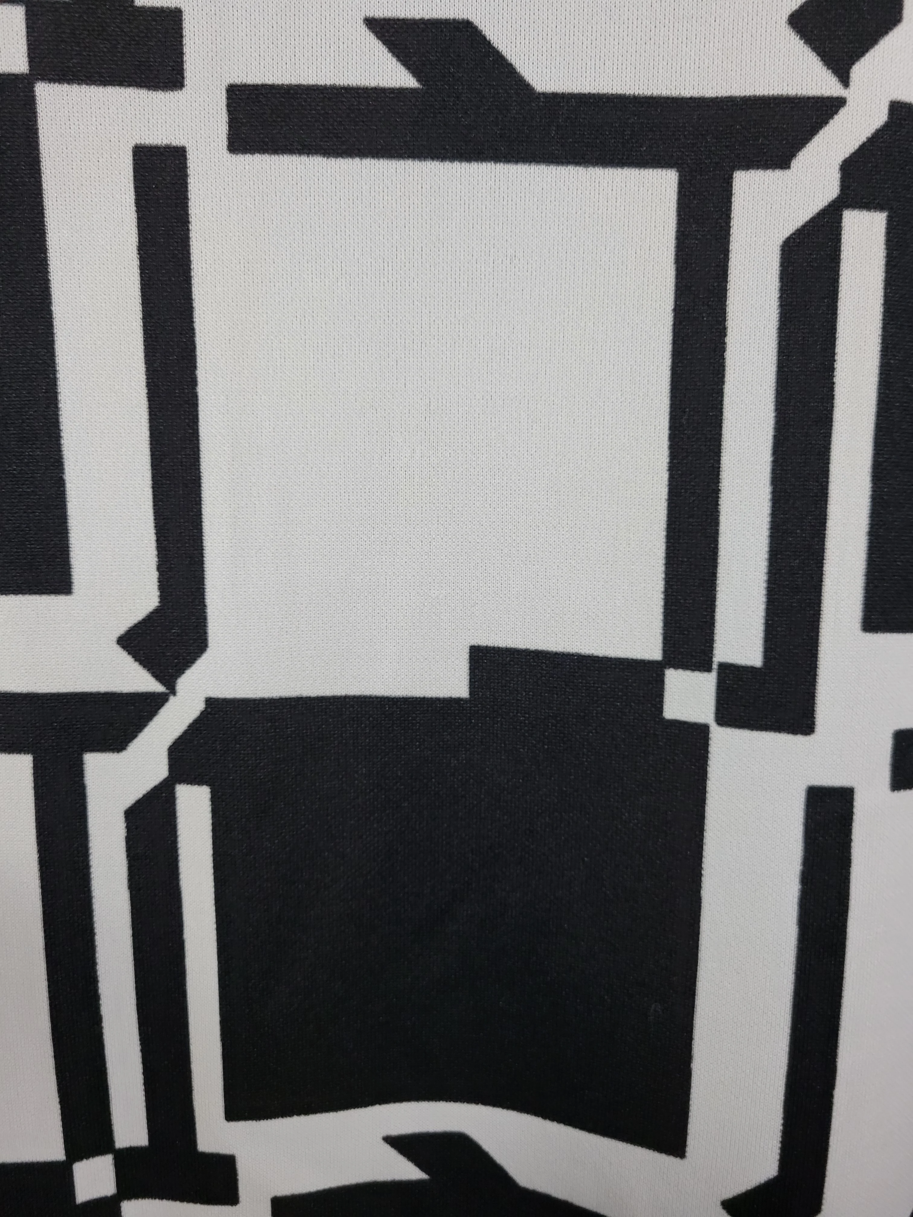 70s Black And White Op Art Sleeveless Maxi Dress - Image 6