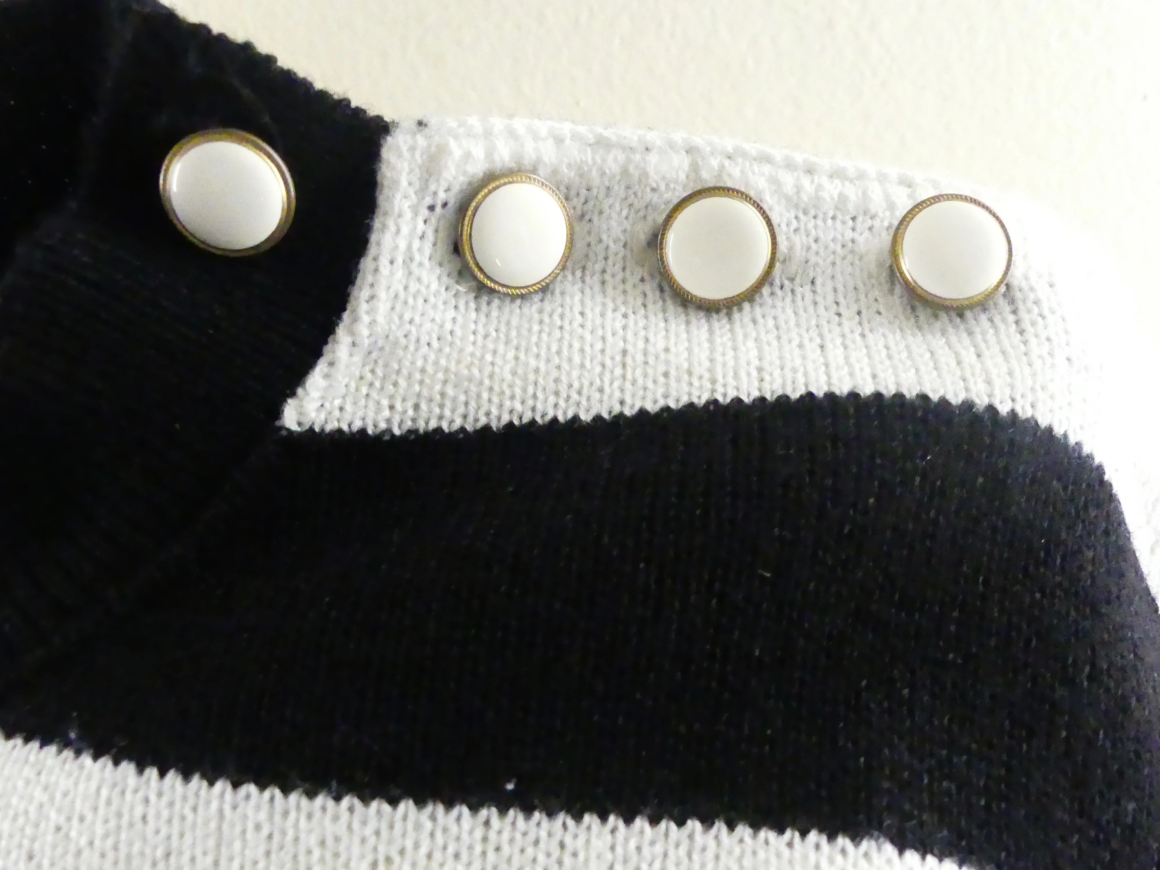 70s Black And White Stretch Cotton And Silk Knit Dress By Schrader - Image 5