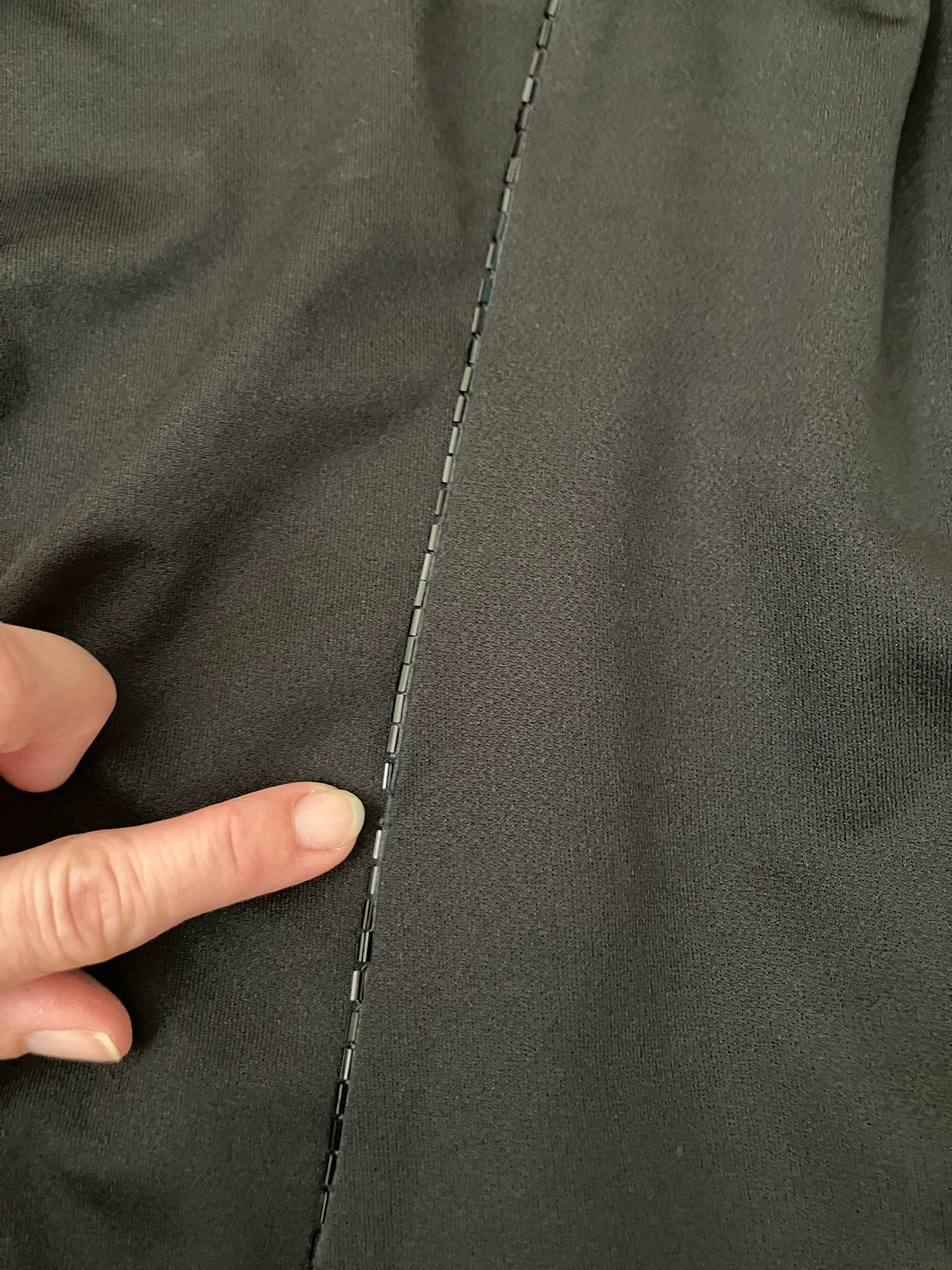 70s Black Disco Wrap Dress With Black Beaded Trim By Union Made - Image 15
