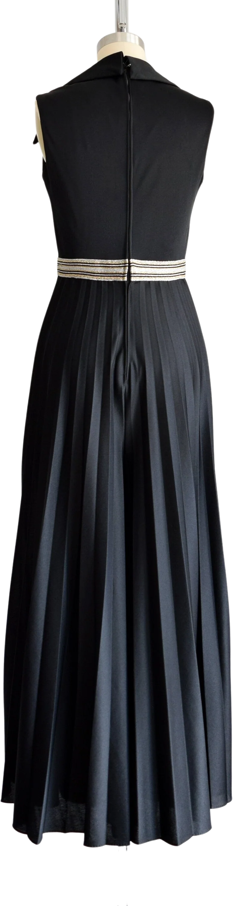 70s Black Palazzo Pants Disco Jumpsuit By Evelyn Pearson - Image 2