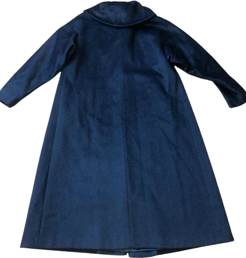 70s Black Virgin Wool Long Coat By Forstmann - Image 2