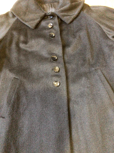 70s Black Virgin Wool Long Coat By Forstmann - Image 5