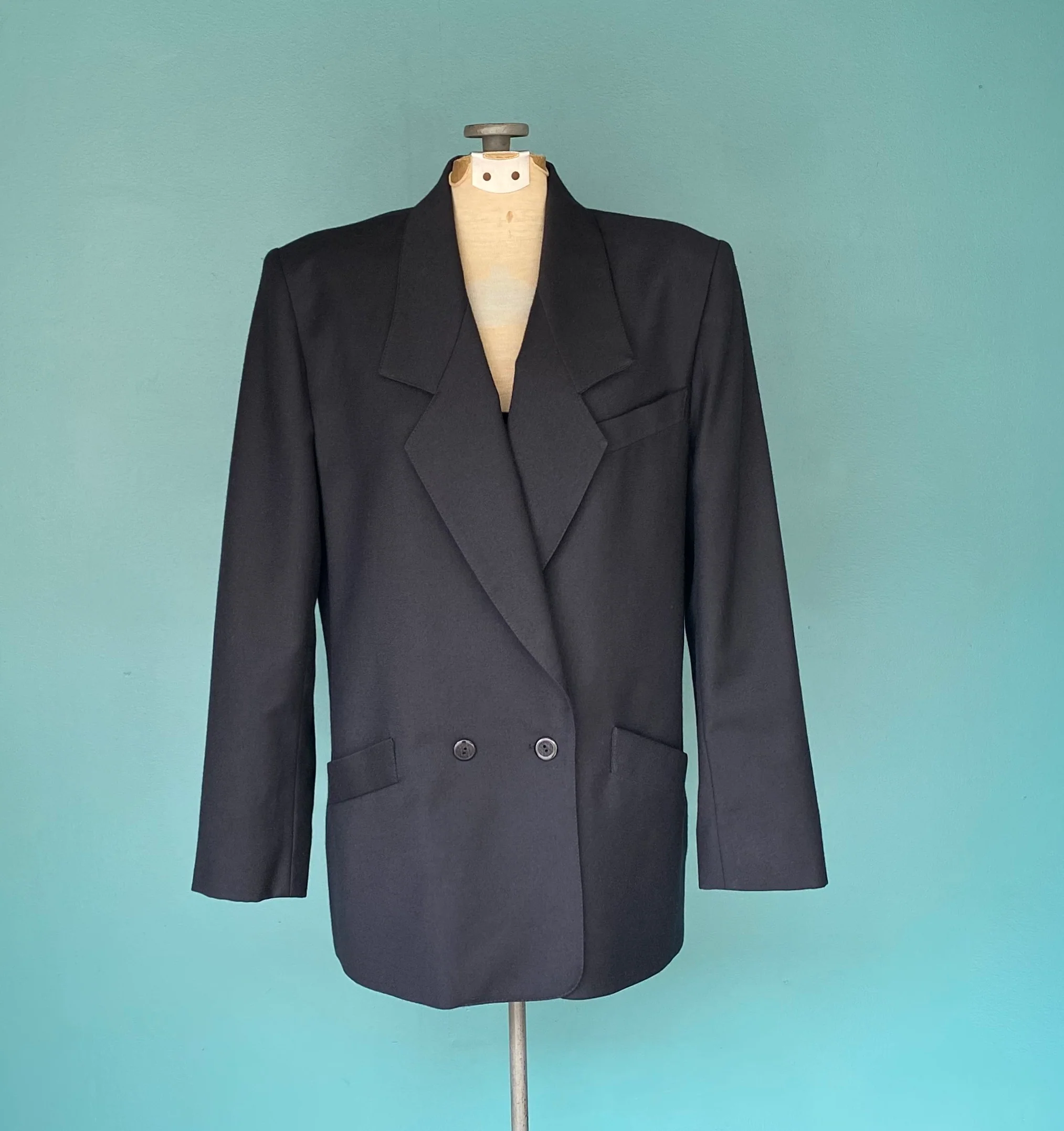 70s Black Wool Blazer 70s Retro Womens Blazer By Mister Leonard - Image 3