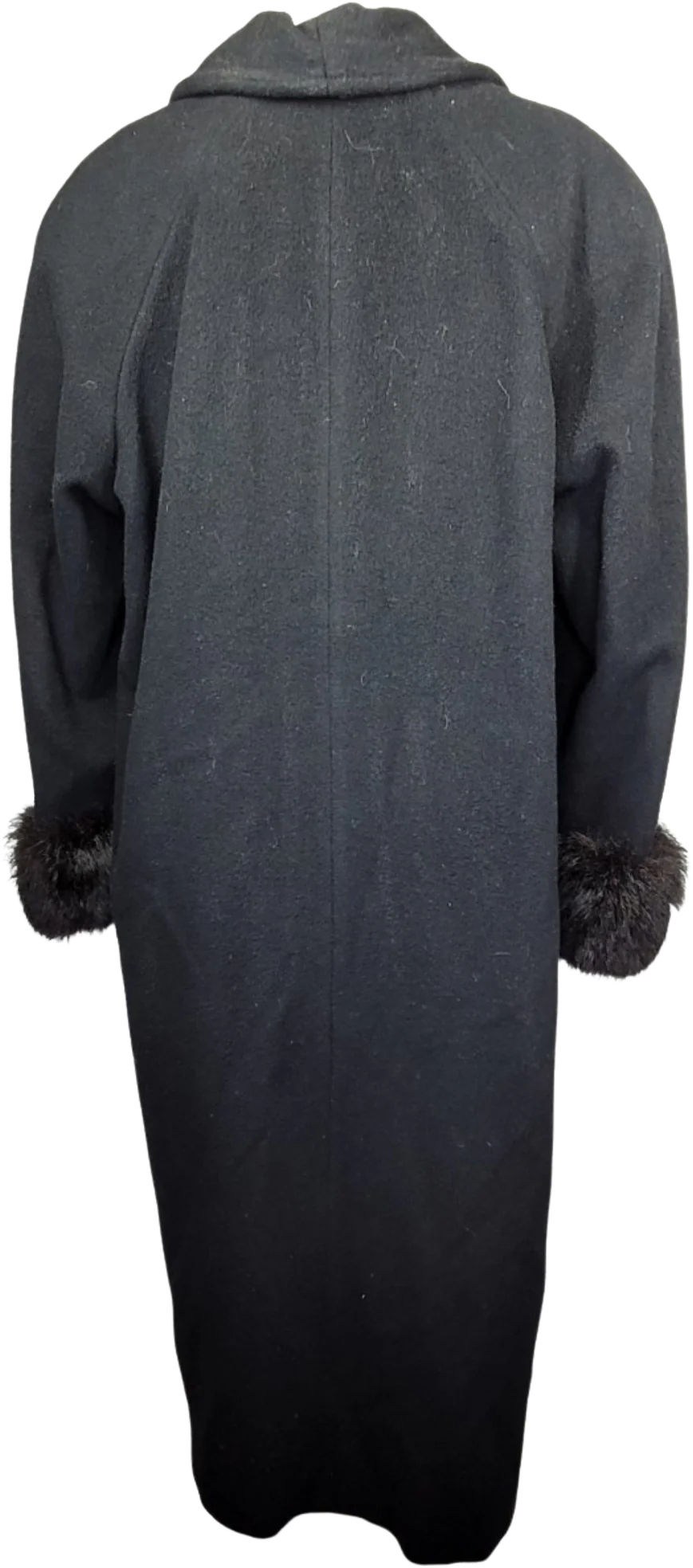 70s Black Wool Overcoat By Jg Hook - Image 2