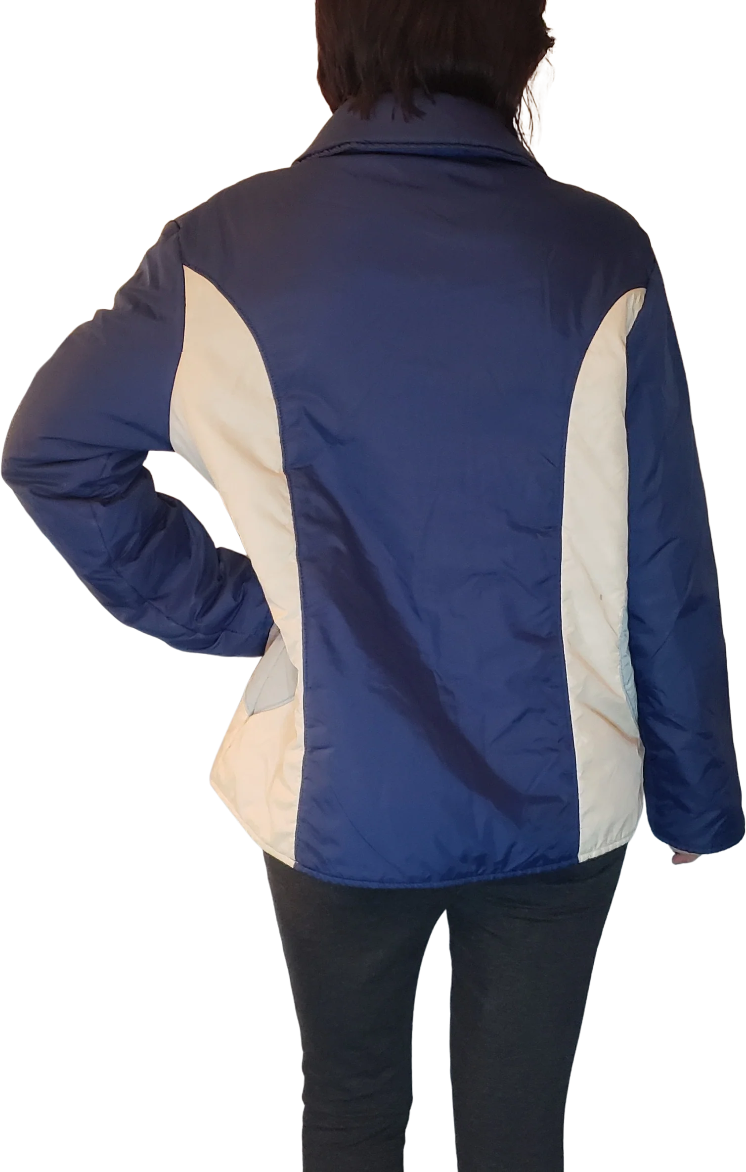 70s Blue And White Puffer Jacket - Image 2