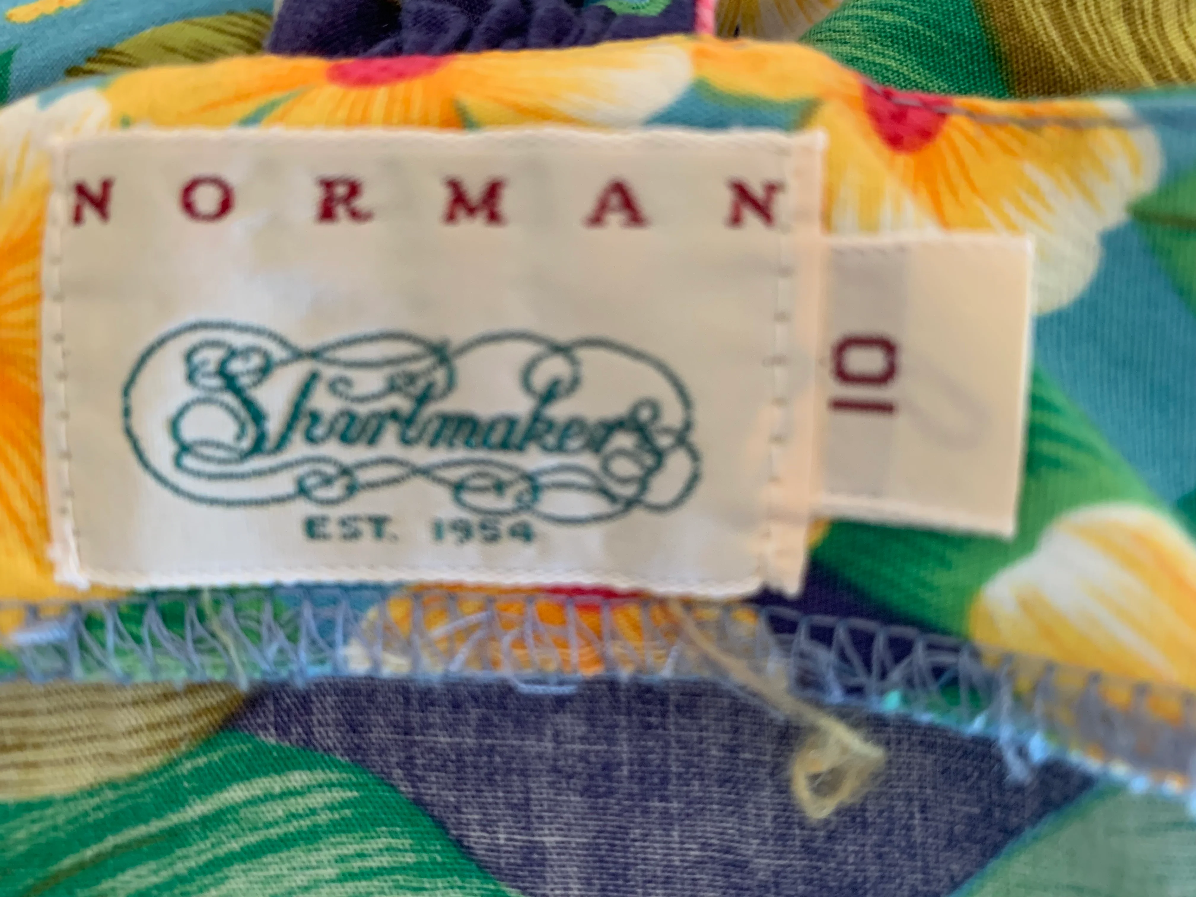 70s Blue Orchid Floral Cotton Hawaiian Style Sundress By Norman Shirtmakers - Image 9
