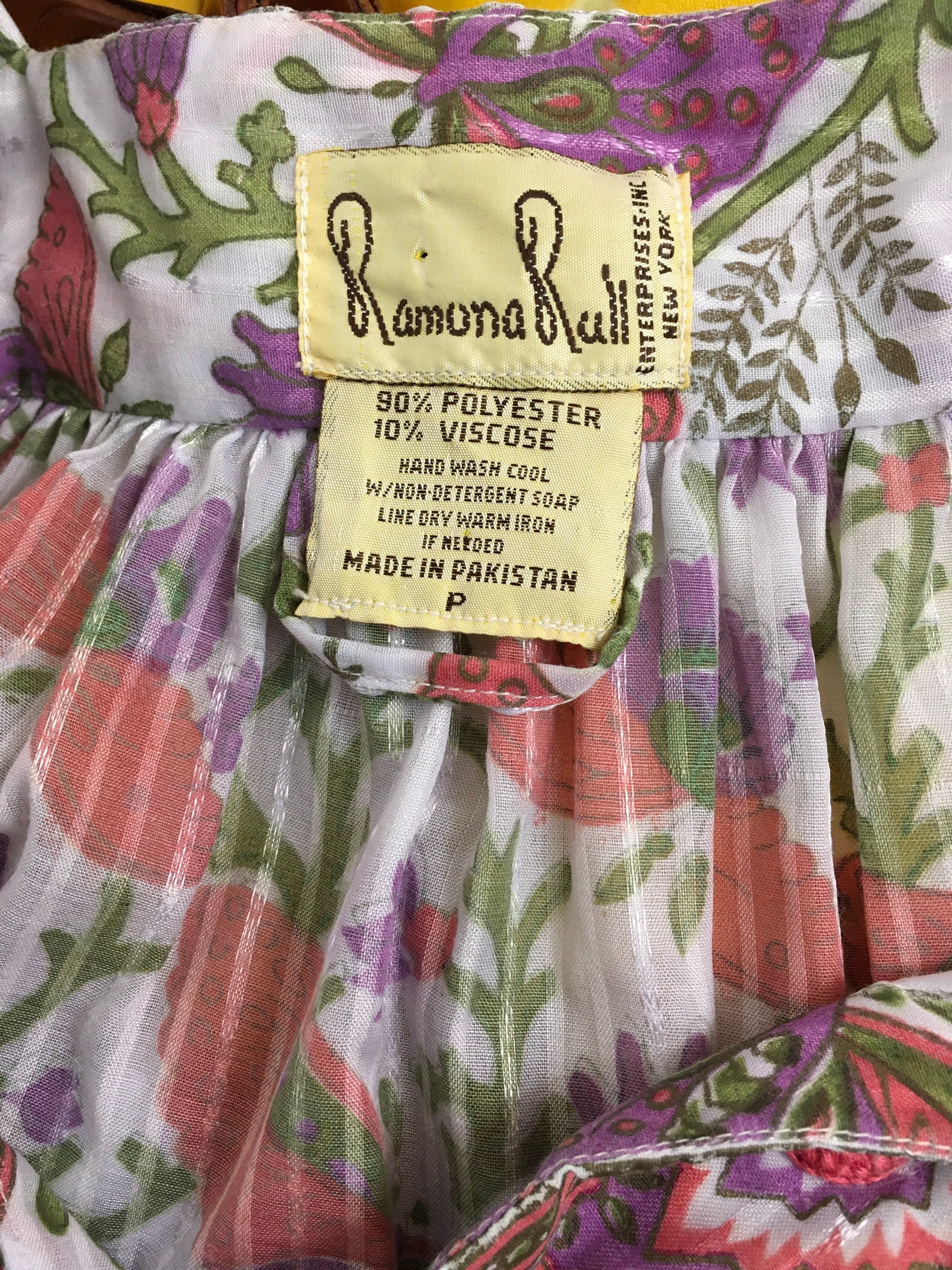 70's Boho Mirror Butterfly Kaftan Dress by Ramona Rull - Image 7