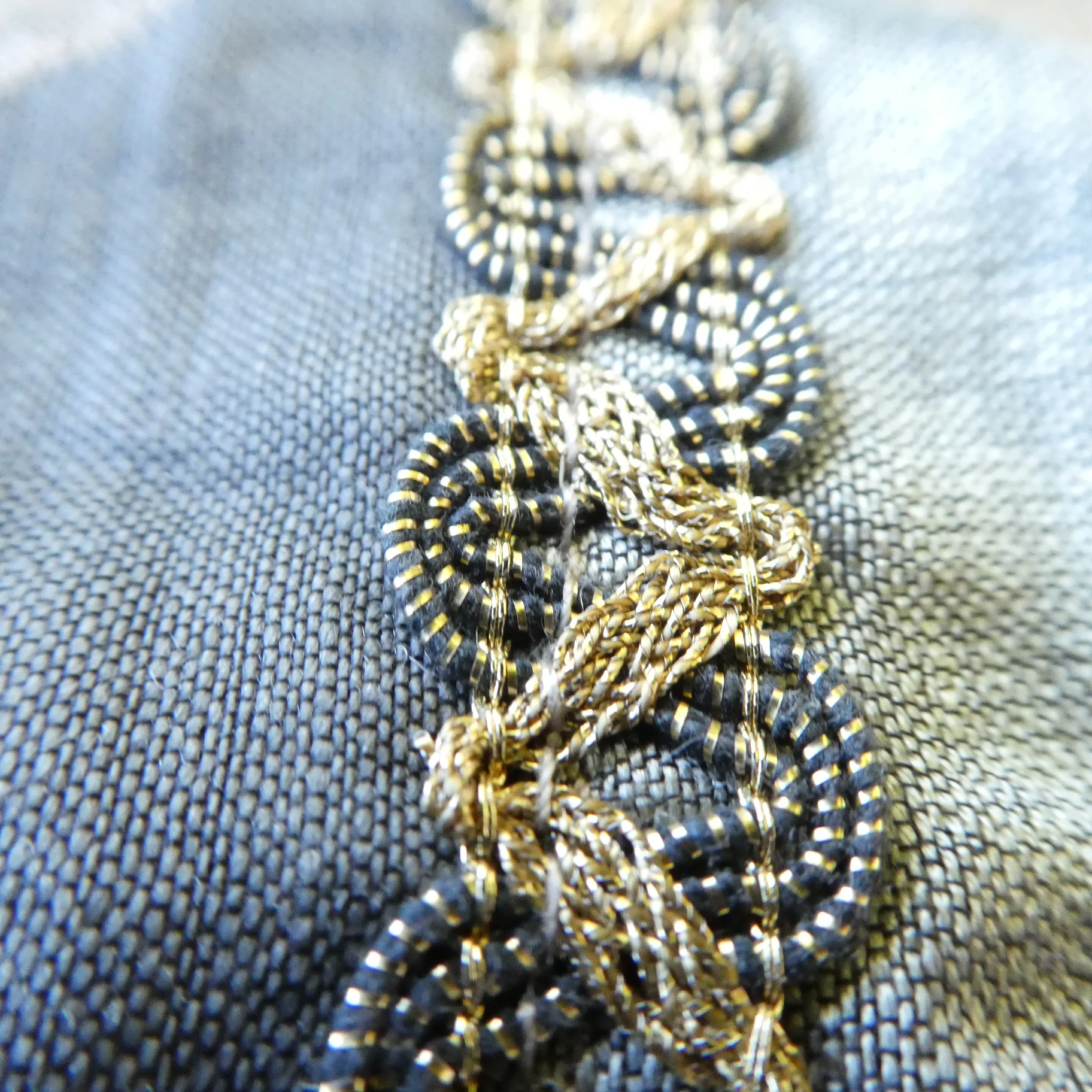 70s Boho Tan Boucle Woven Wool Duster Coat Pockets M - Image 8