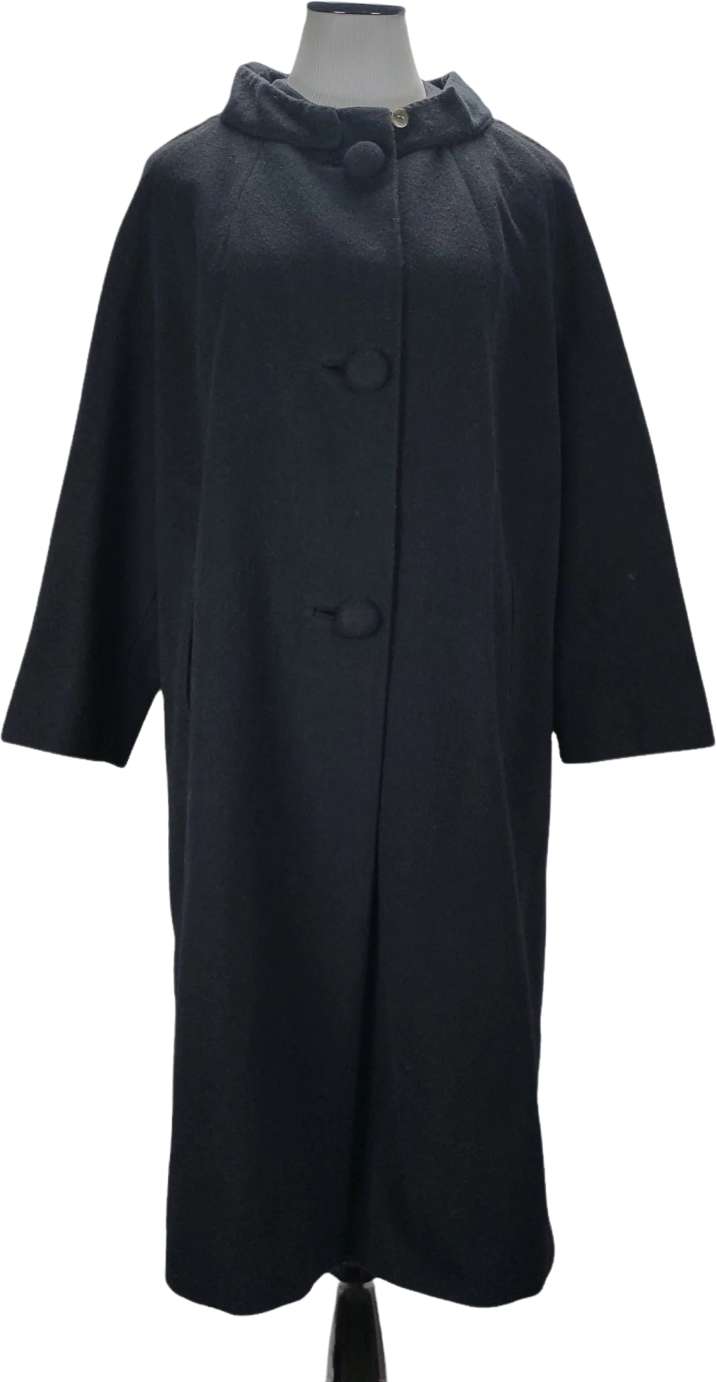 70s Boxy Fit Quarter Length Sleeve Midi Dress Coat