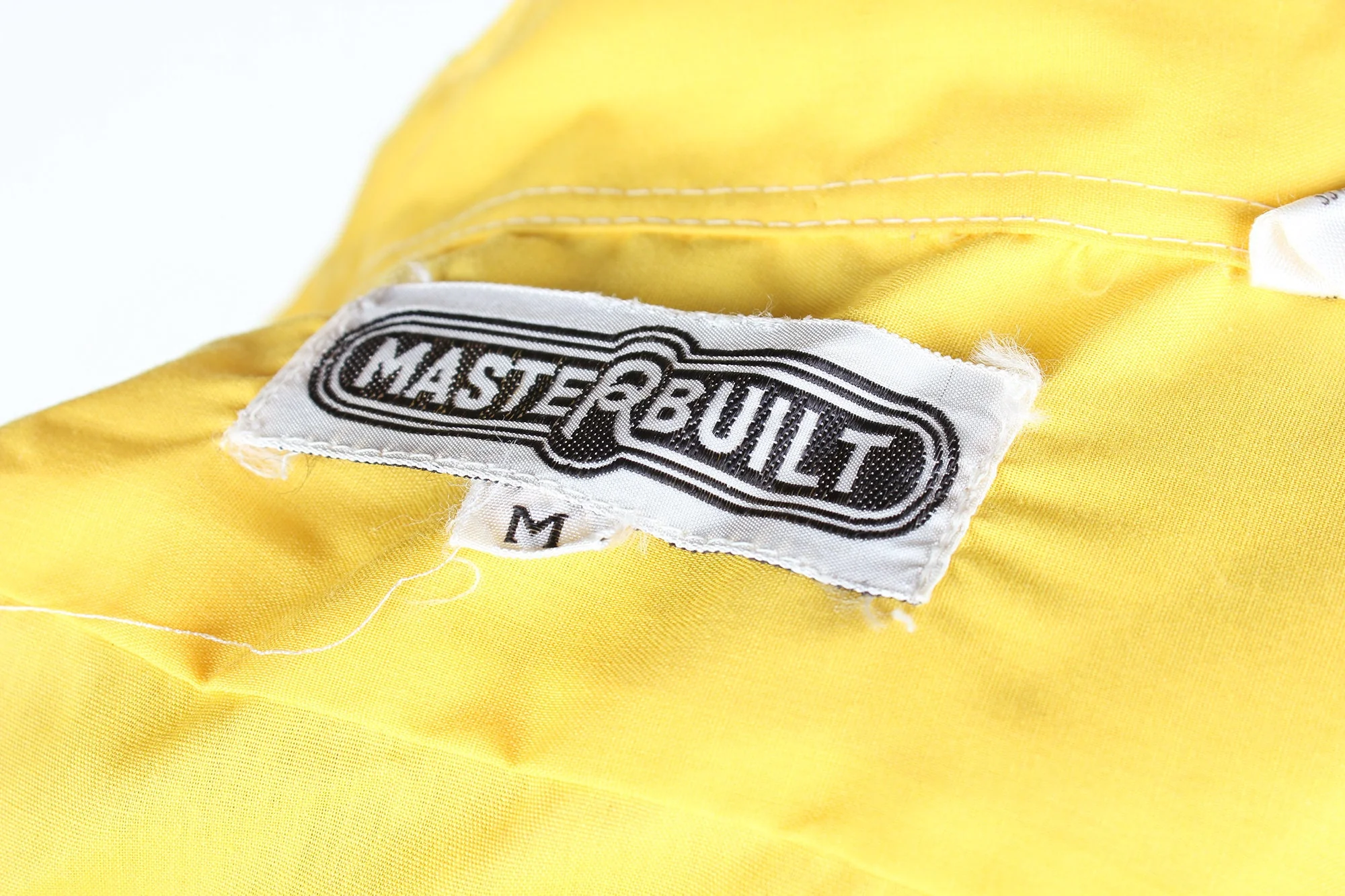 70s Bright Yellow Masterbuilt Brand Men's Button Up Leisure Shirt Size M Brady Bunch by Masterbuilt - Image 2