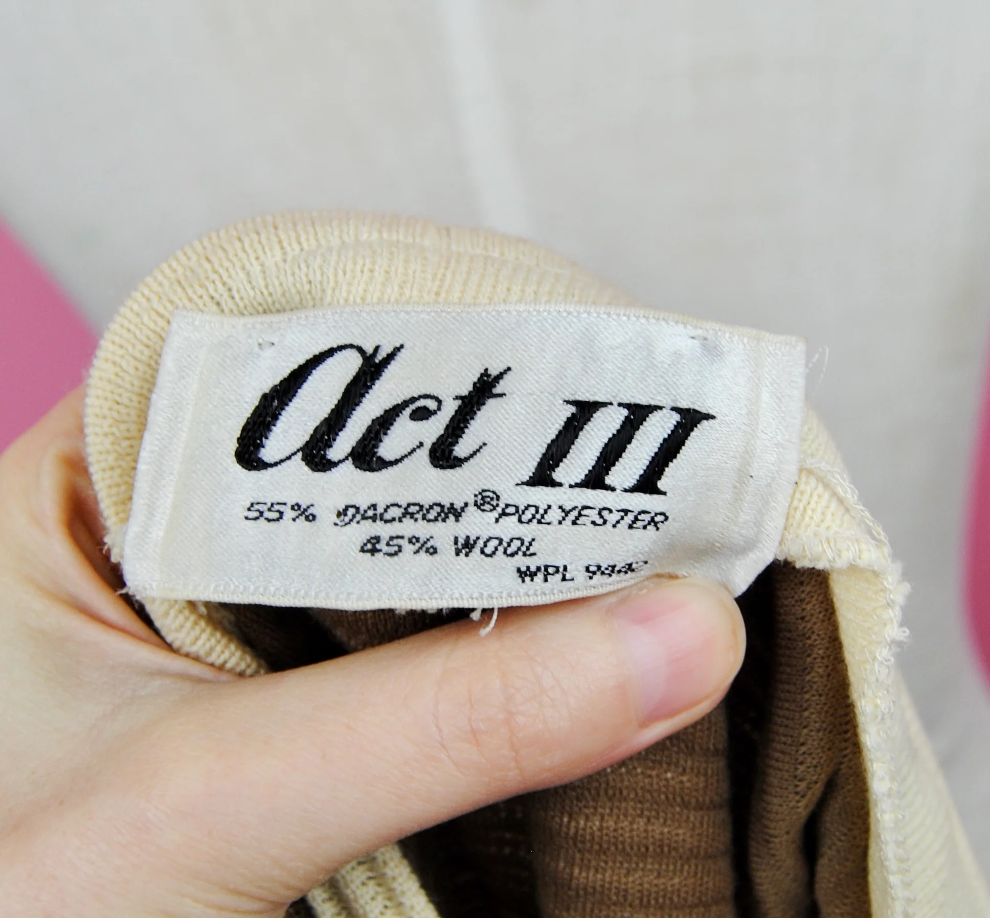 70s Brown And Cream Vintage Sweater Dress By Act III - Image 12