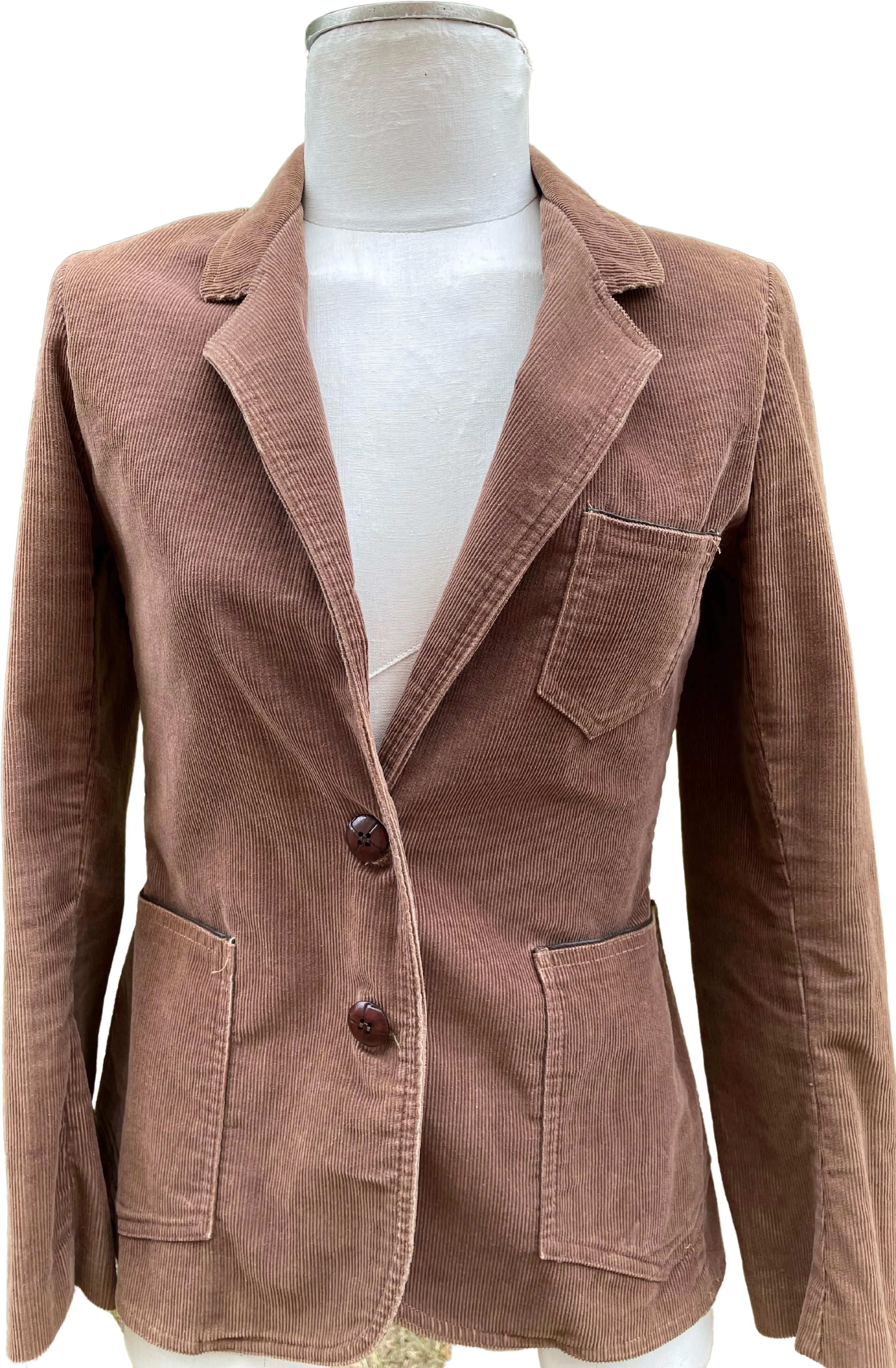 70s Brown Womens Corduroy Blazer Jacket Boho Hippy By Tom Boy of California