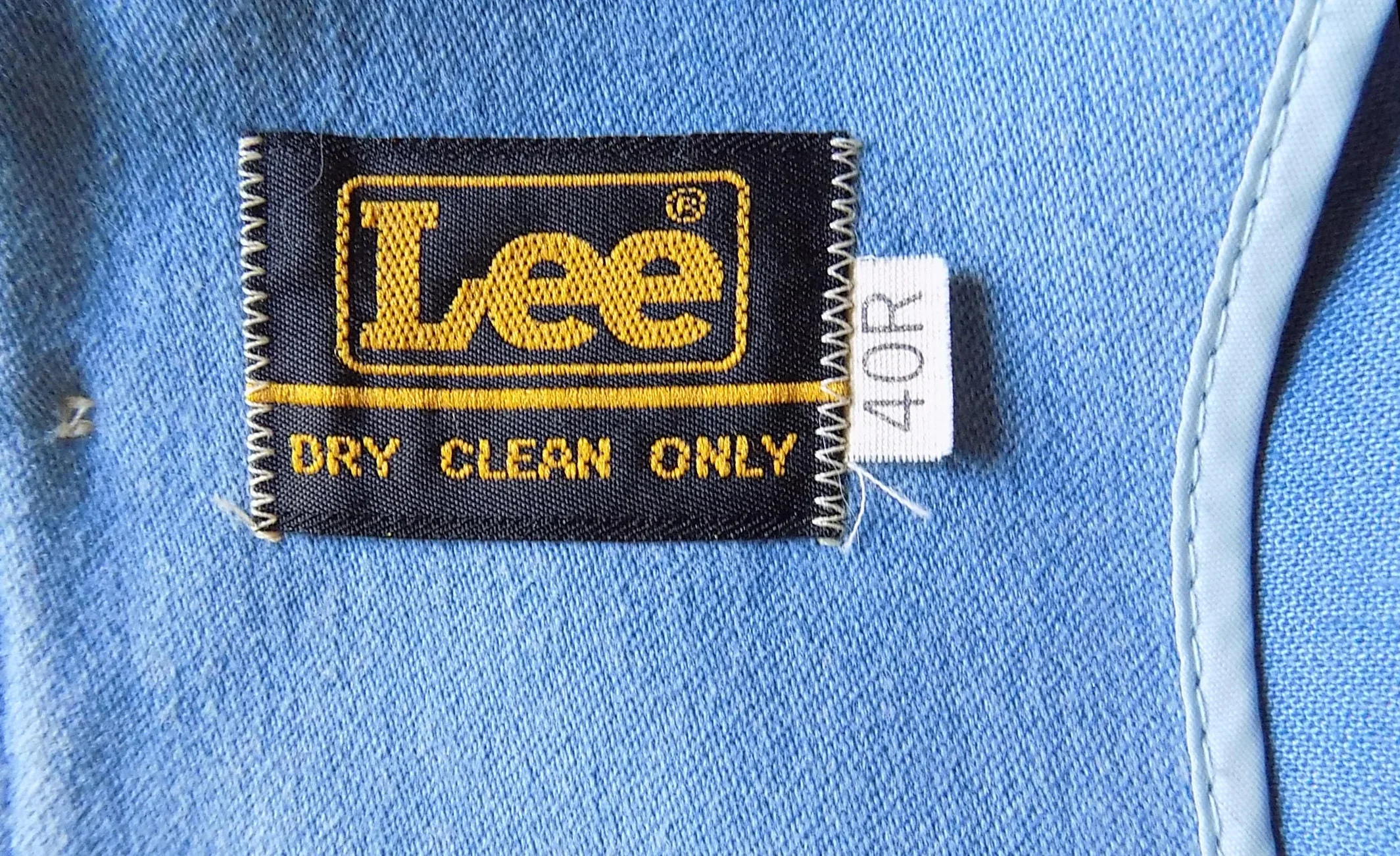70s Brushed Denim Separate Lees by Lee Vest with Wooden Looking Plastic Buttons and Decorative Pocket Details by Lee - Image 7