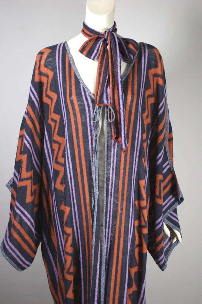 70s Caftan Style Long Cardigan Sweater Oversize by John Ashpool - Image 5