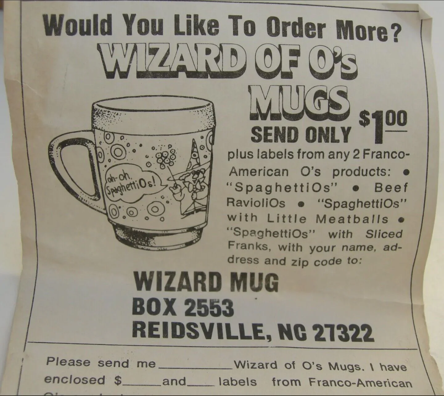 70s Campbells Advert Spaghetti Os Wizard Of Os Mugs By Dawn - Image 8