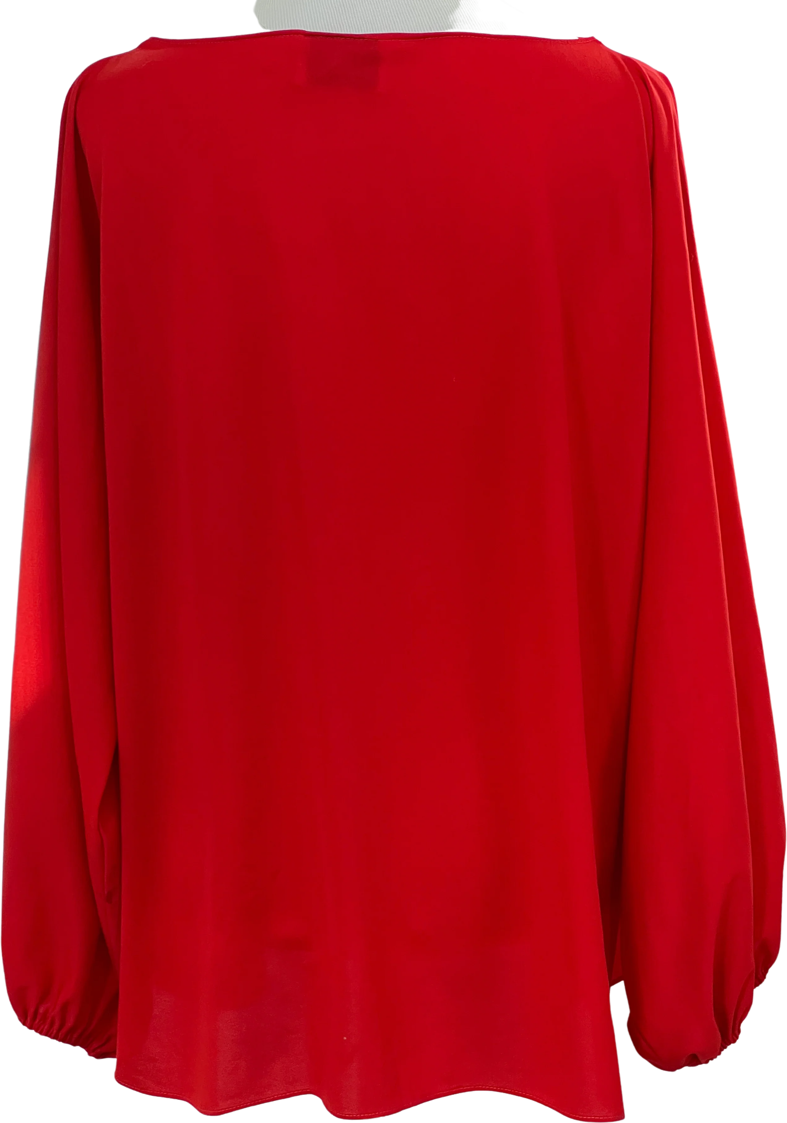 70s Cherry Red Top With Sequin Leaf Embellishment By Samantha O - Image 2