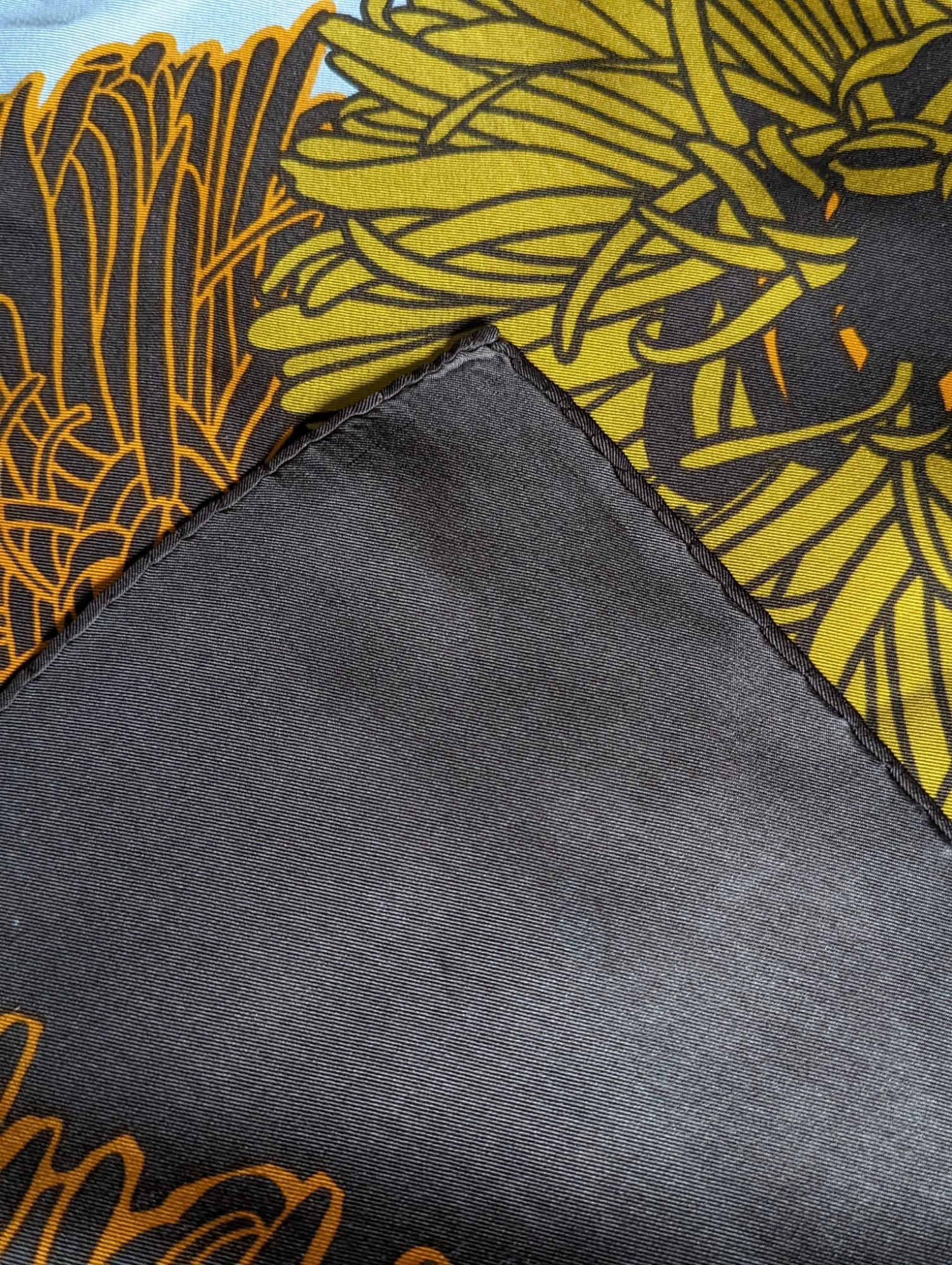 70s Chrysanthemum Mum Floral Square Silk Scarf By Christian Dior - Image 5