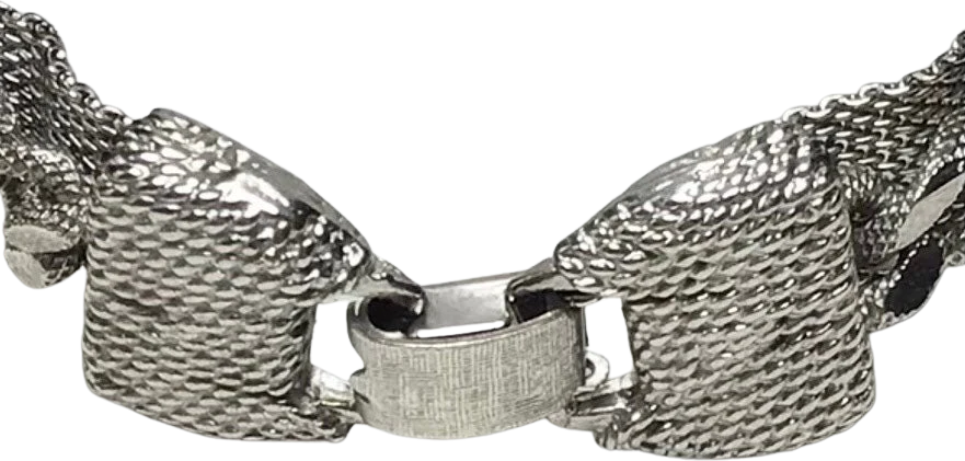 70s Chunky Chain Link Bow Tie Stainless Steel Bracelet