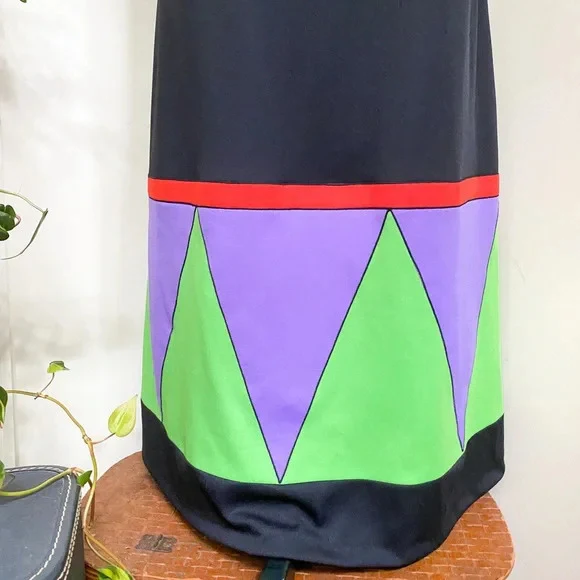 70s Colorblock Maxi Dress By Sherri Lynn - Image 4