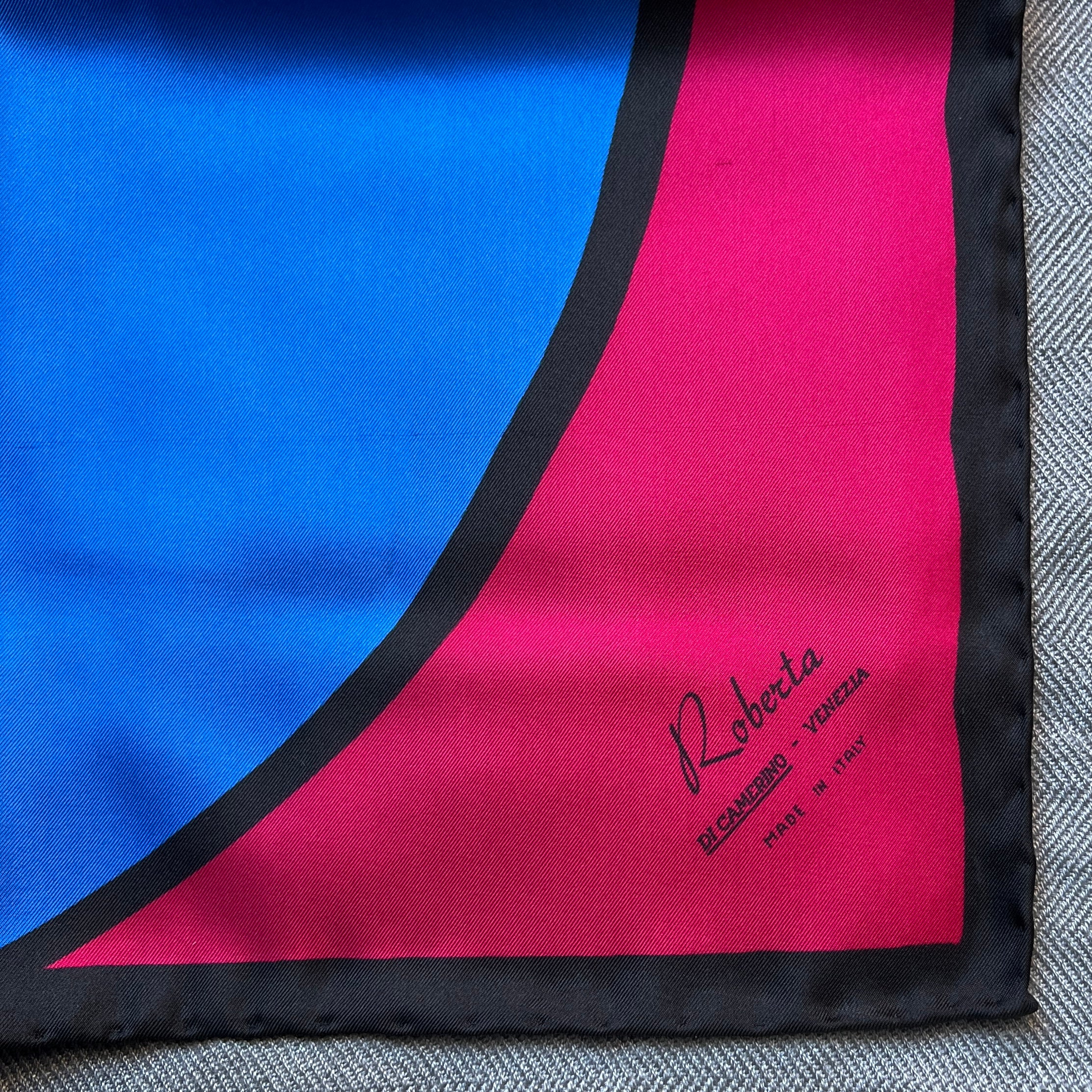 70s Colorful Rainbow Swirl Mod Psychedelic Scarf By Roberta Di Camarino - Image 9