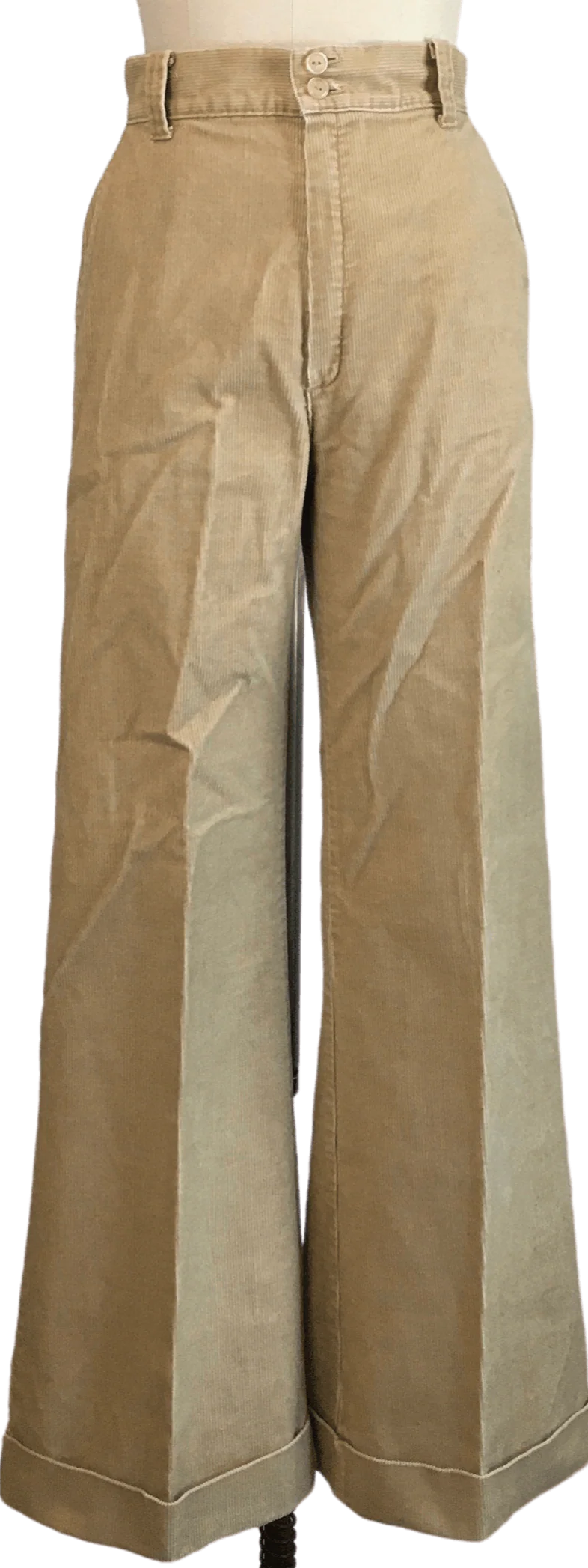 70's Corduroy High Waisted Wide Leg Trousers by Sears Jr Bazaar