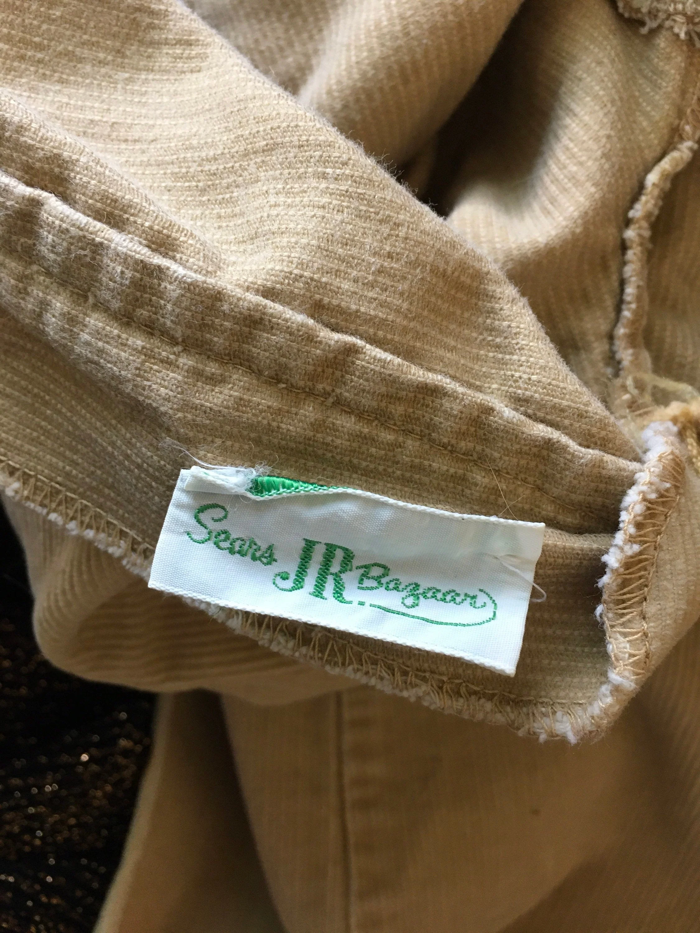 70's Corduroy High Waisted Wide Leg Trousers by Sears Jr Bazaar - Image 5