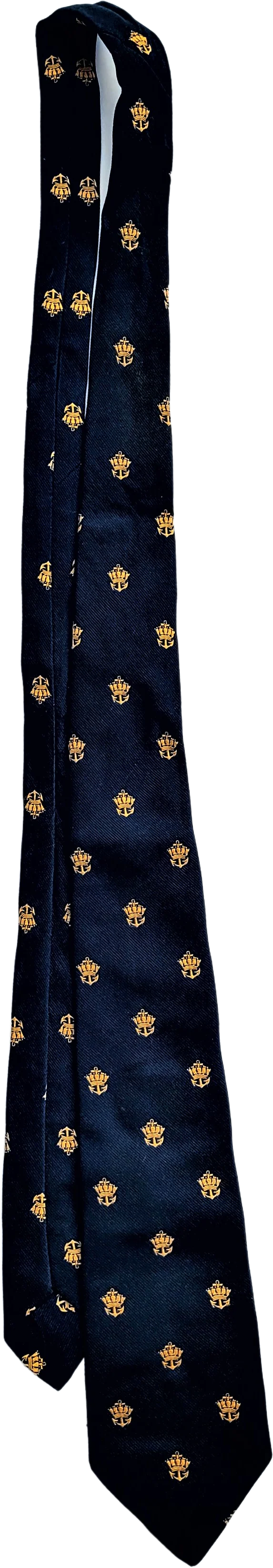 70s Crown And Anchor Captain O.m. Watts Ltd Necktie By Chelsea To The World