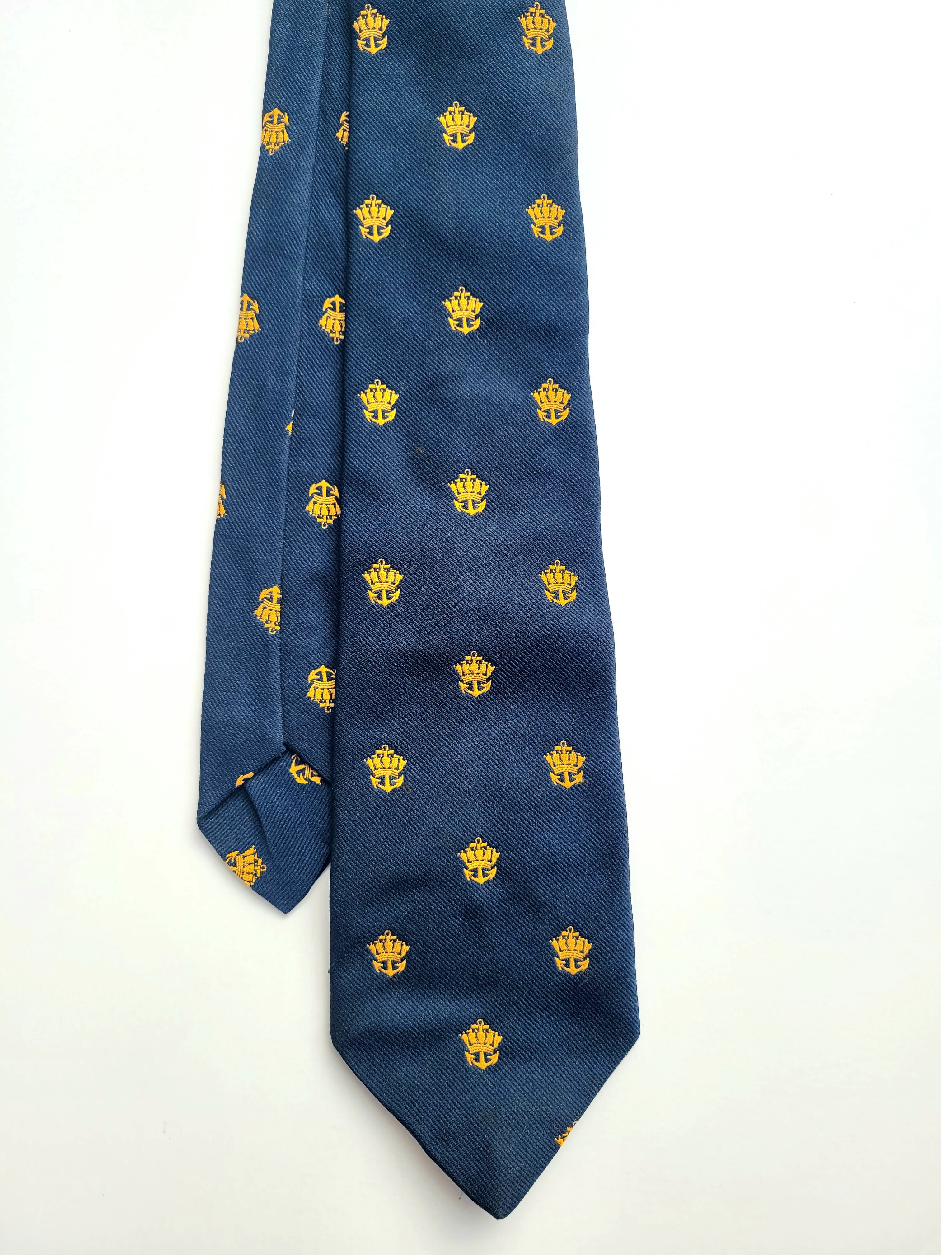 70s Crown And Anchor Captain O.m. Watts Ltd Necktie By Chelsea To The World - Image 4