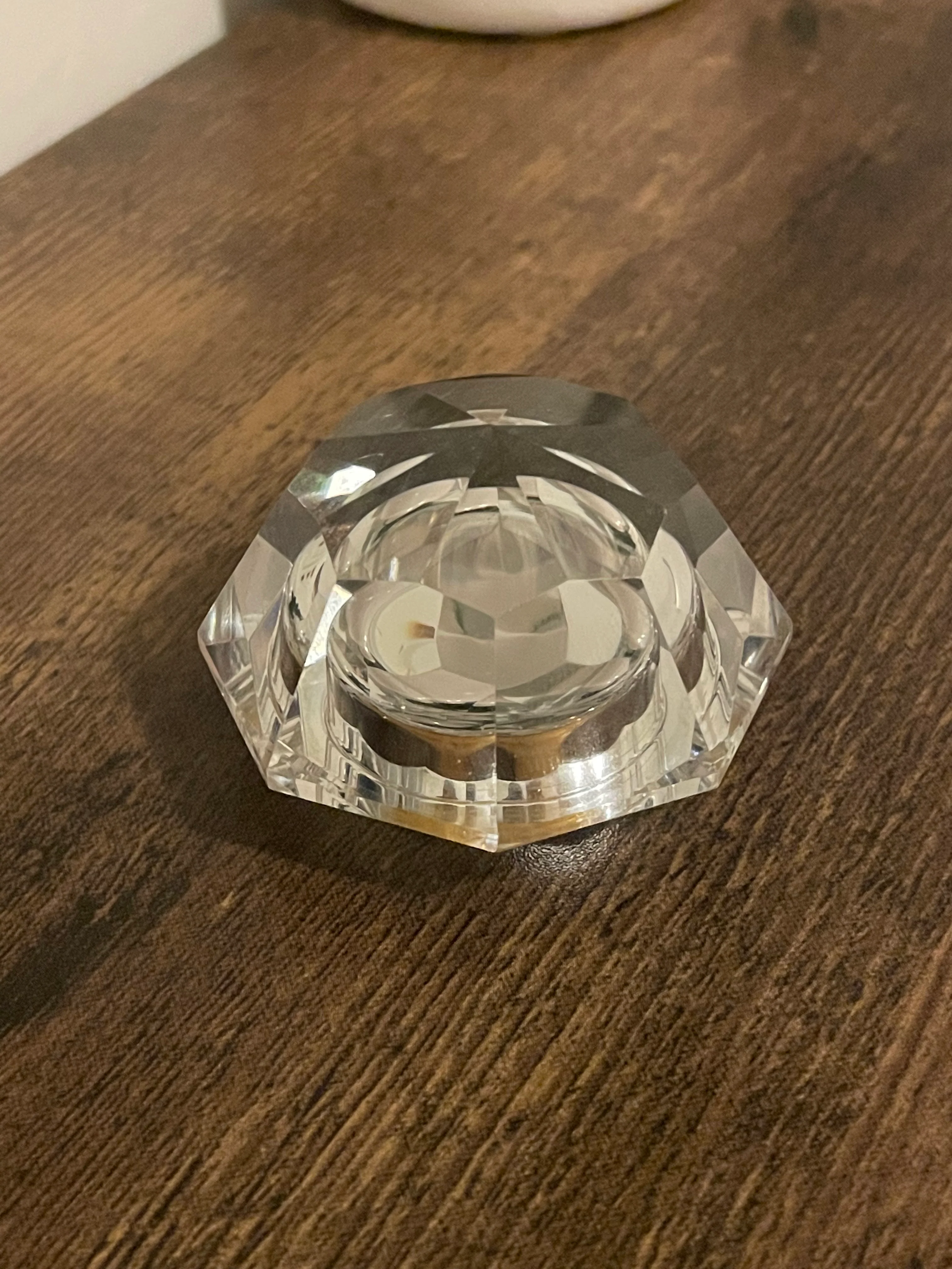70s Crystal Desk Clock By Louis Picard - Image 7