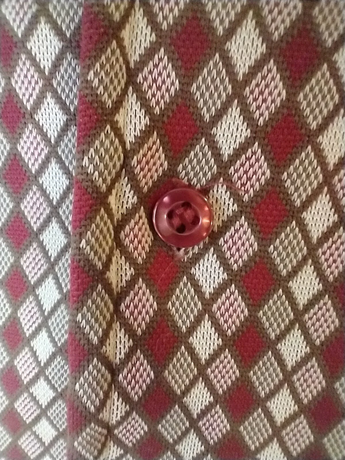 70s Dagger Collar Retro Maroon Disco Shirt Women's Small Men's Extra Small Polyester by Joel California - Image 7