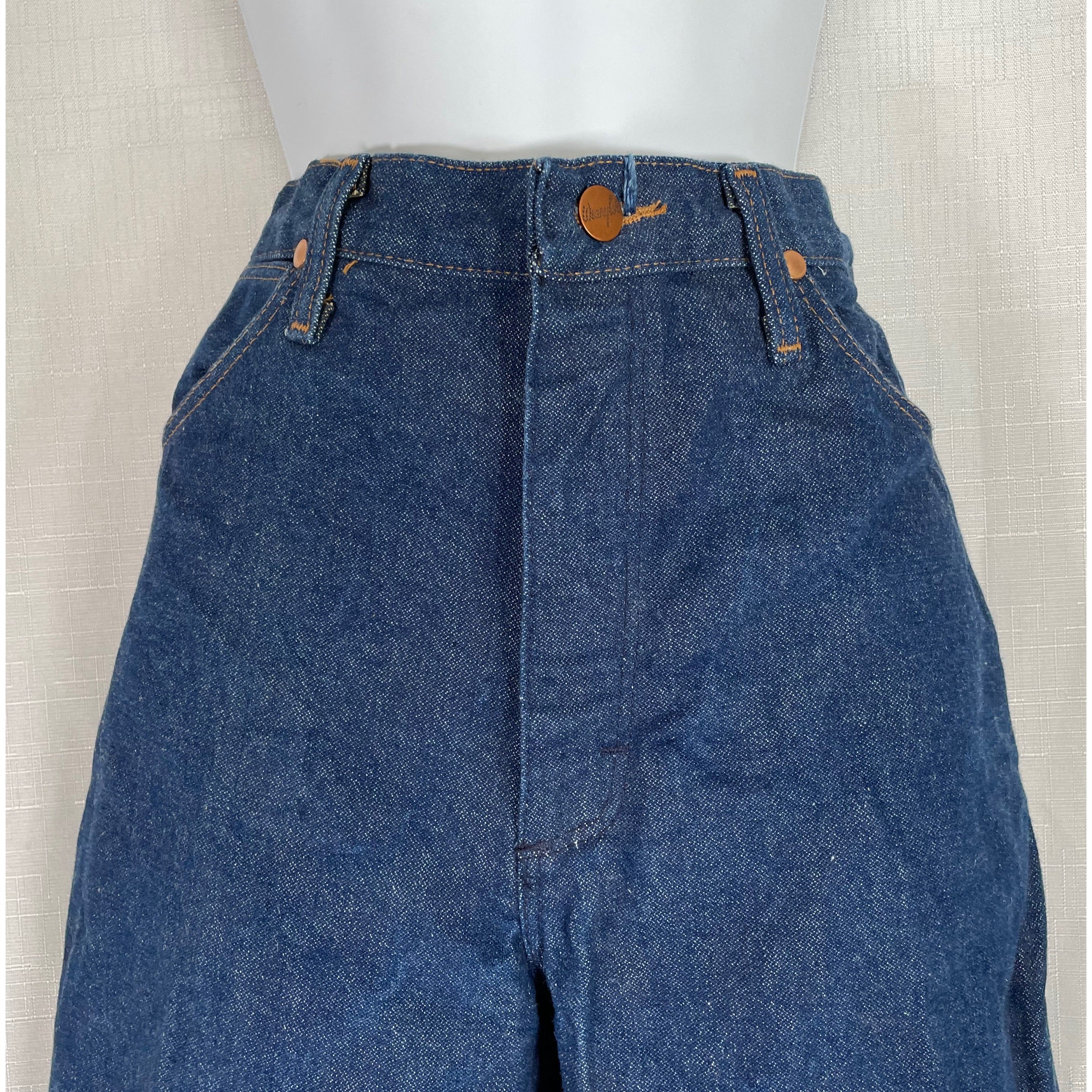 70s Dark Wash Straight Leg Jeans By Wrangler - Image 3