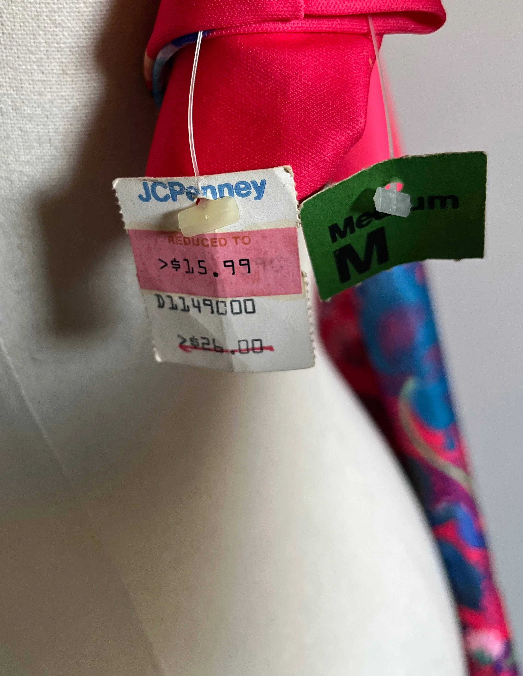 70s Deadstock Pink Floral Zip Up House Dress Mumu By JCPenney - Image 7