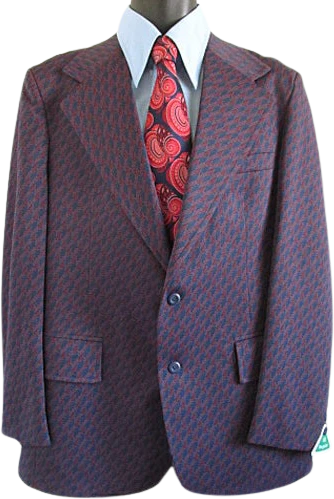 70s Deadstock Red and Blue Sports Coat Man's Jacket Anchor Man Disco American Hustle Screen