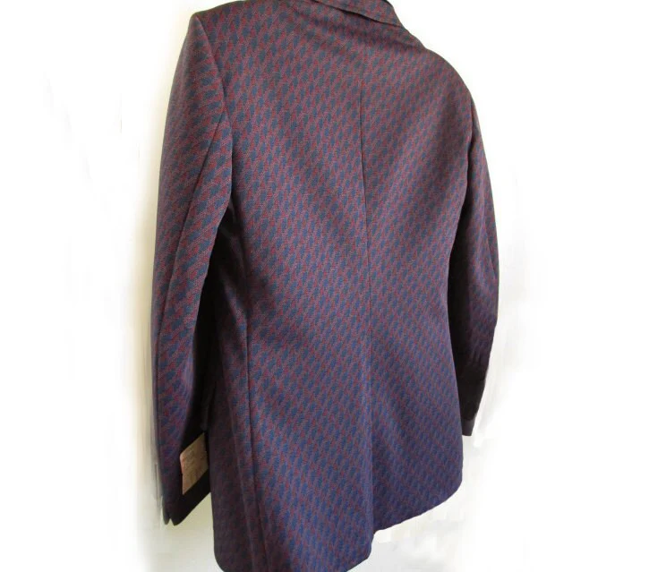 70s Deadstock Red and Blue Sports Coat Man's Jacket Anchor Man Disco American Hustle Screen - Image 4