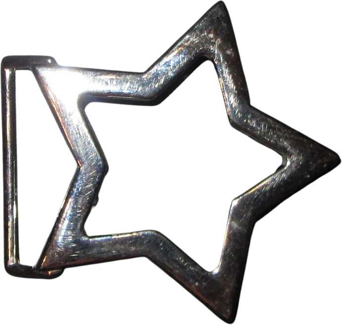 70s Deadstock Silver Star Belt Buckle