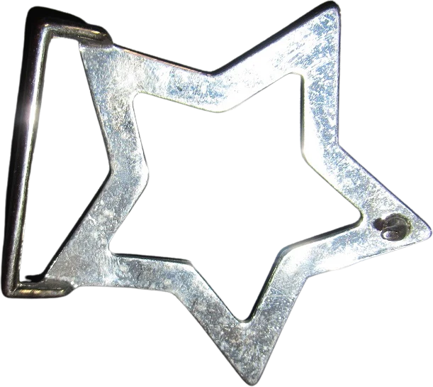 70s Deadstock Silver Star Belt Buckle - Image 2