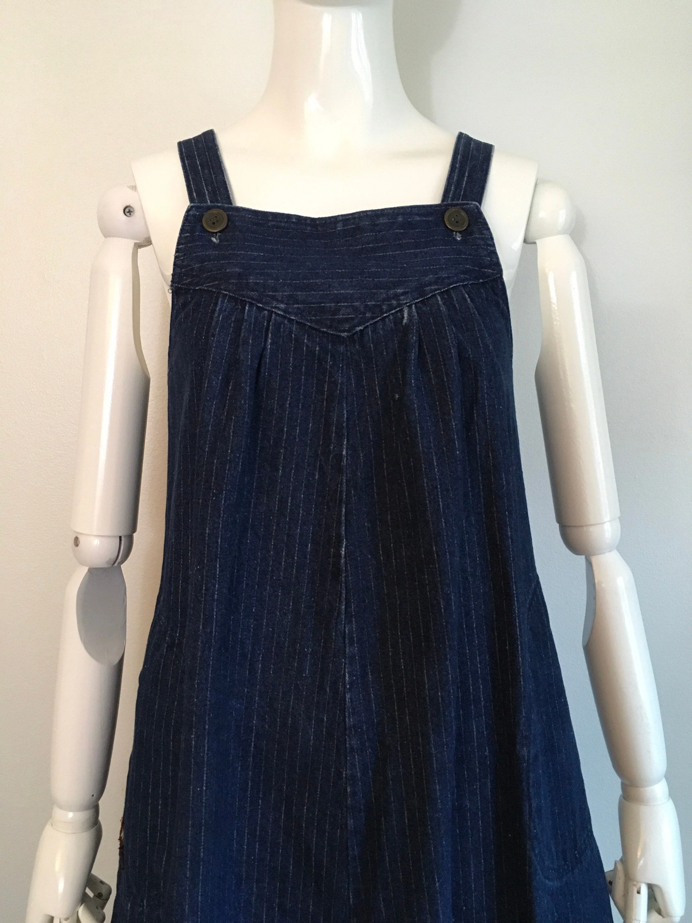 70s Denim Button Strap Dress by Mizz Lizz - Image 4