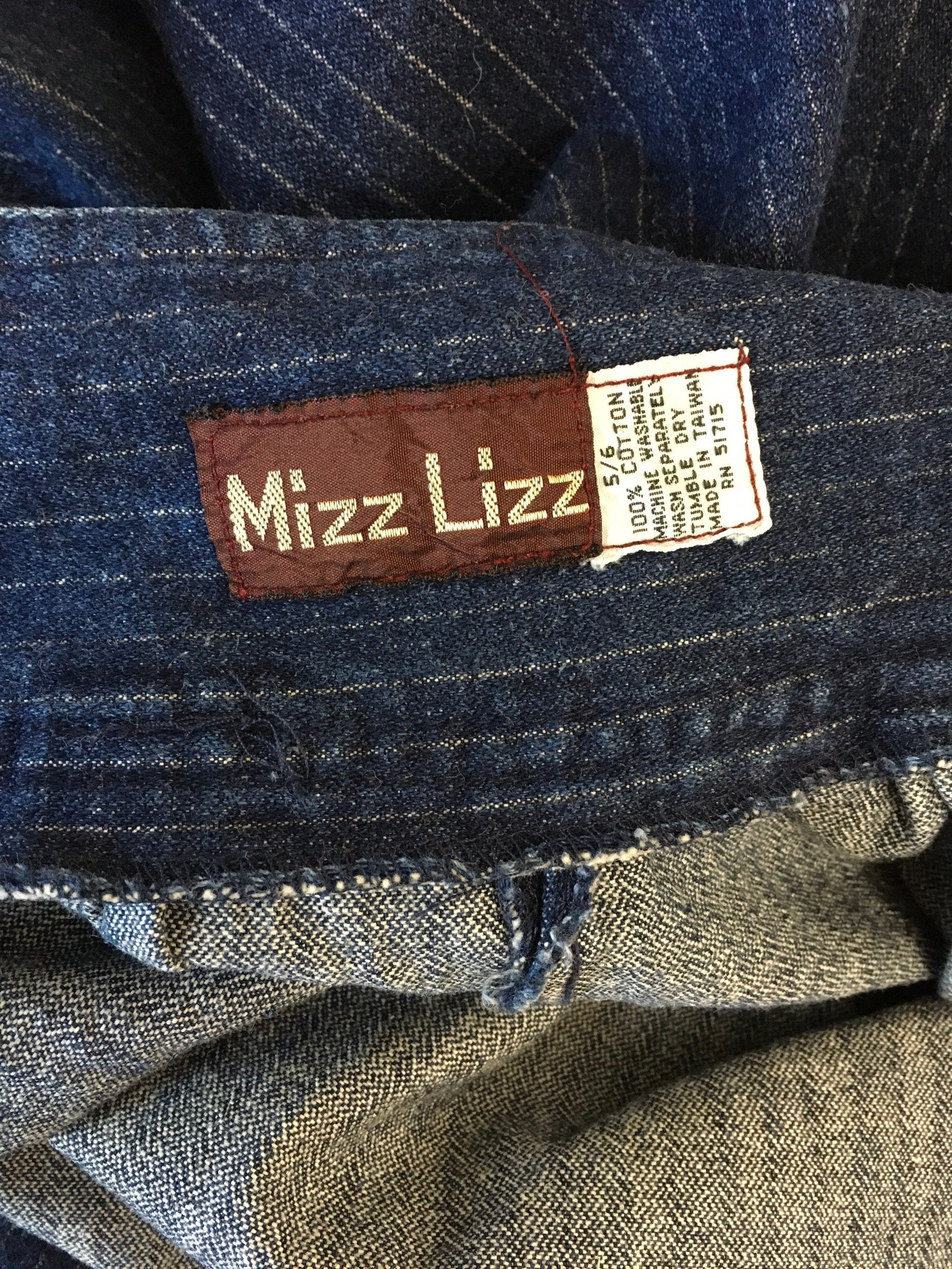 70s Denim Button Strap Dress by Mizz Lizz - Image 7