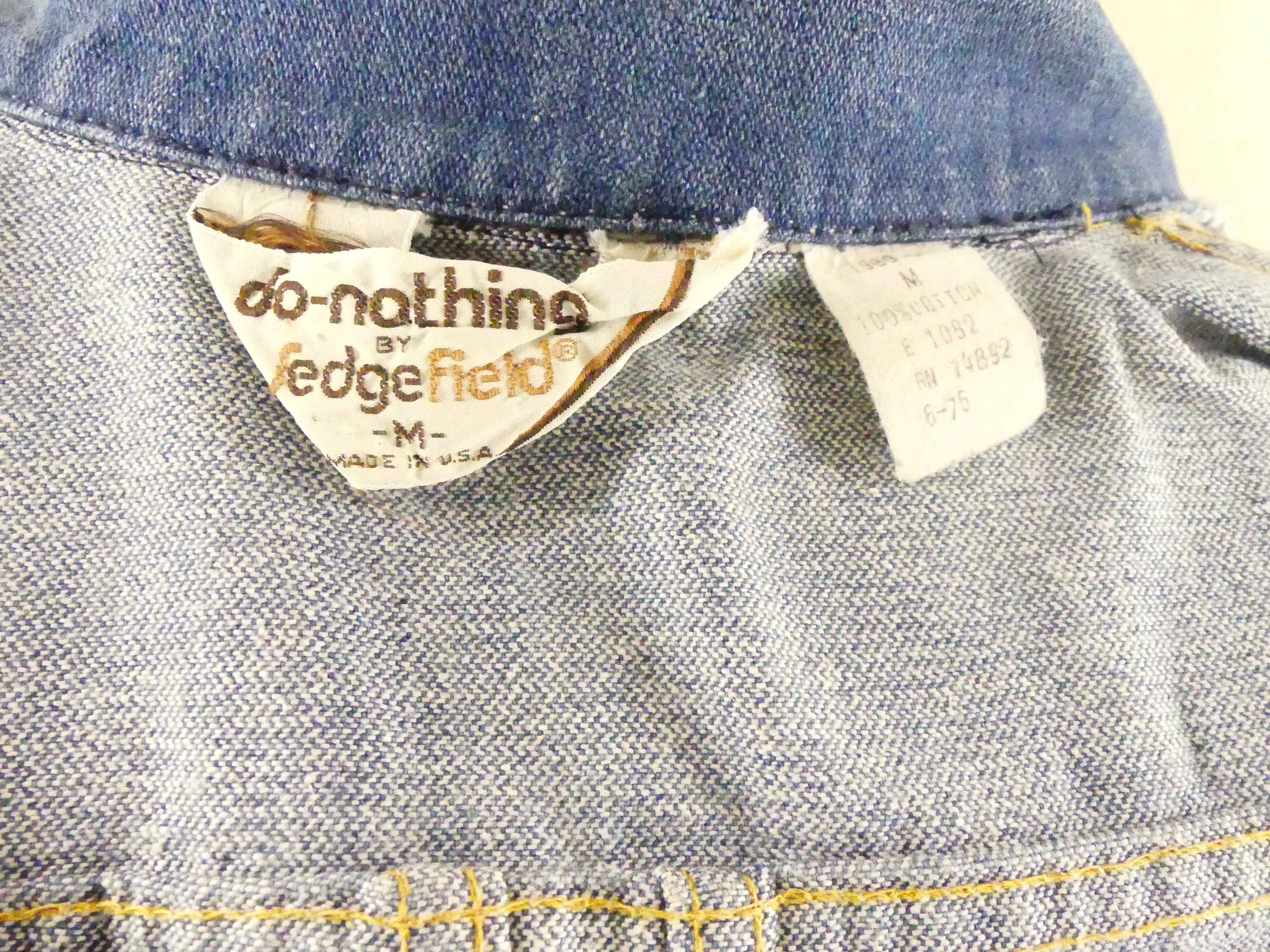 70s Denim Shirt Jacket With Pearl Button Snaps By Do Nothing by Sedgefield - Image 6