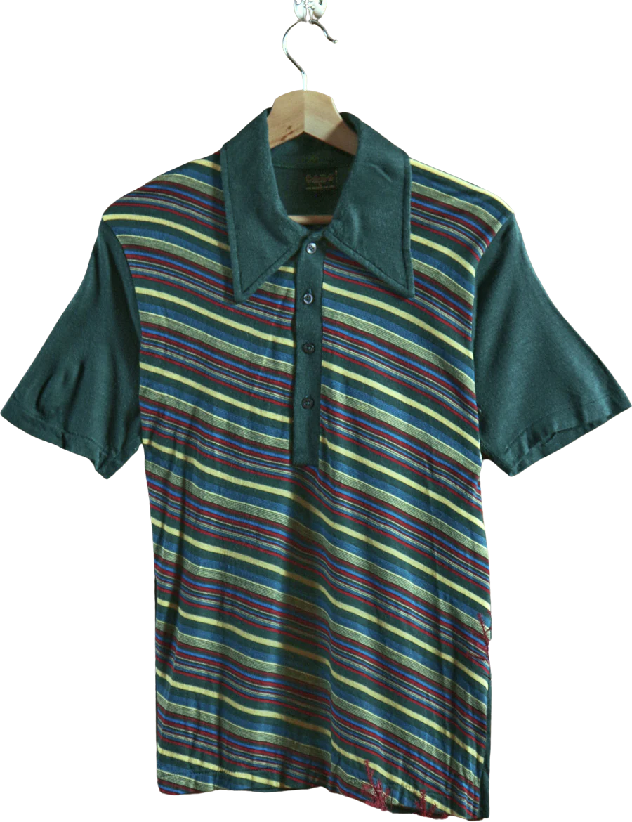 70s Diagonal Striped Polo By Cads