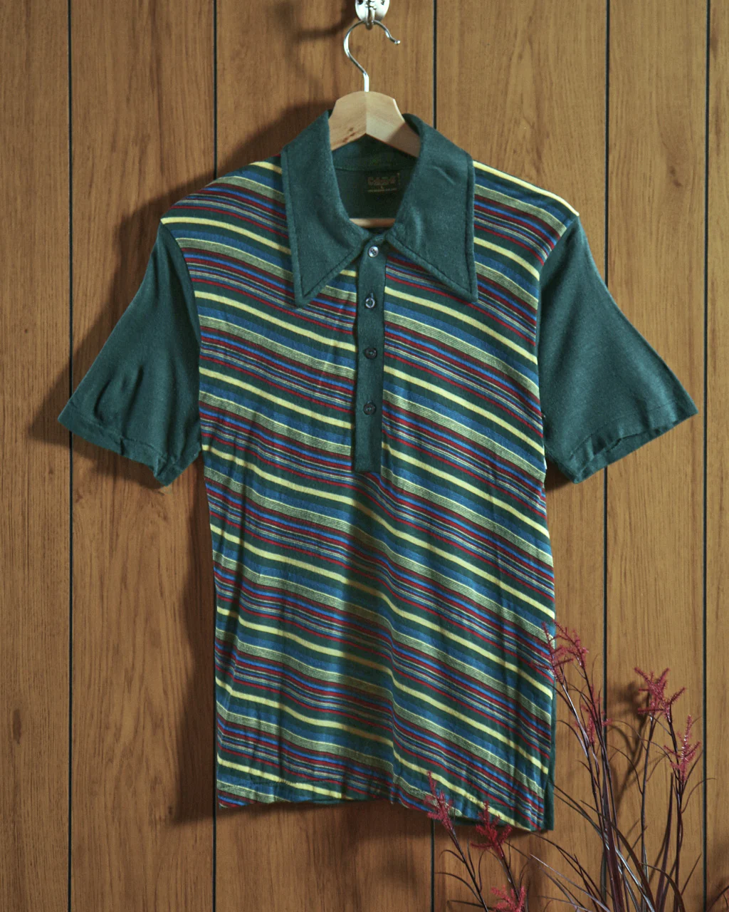70s Diagonal Striped Polo By Cads - Image 2