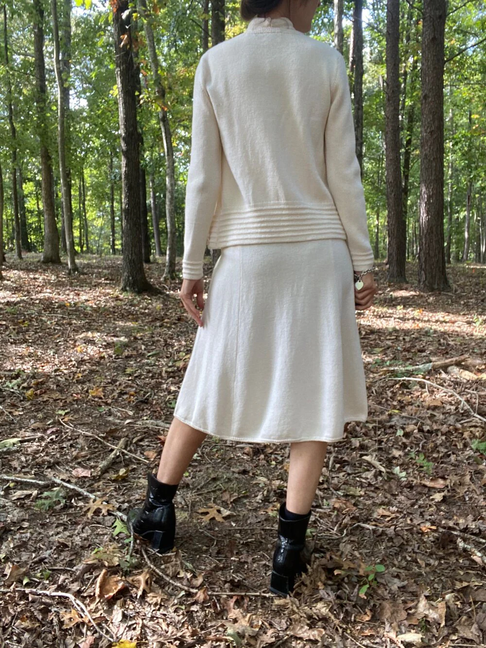 70s Dress Set With Cardigan By St John Knits - Image 6