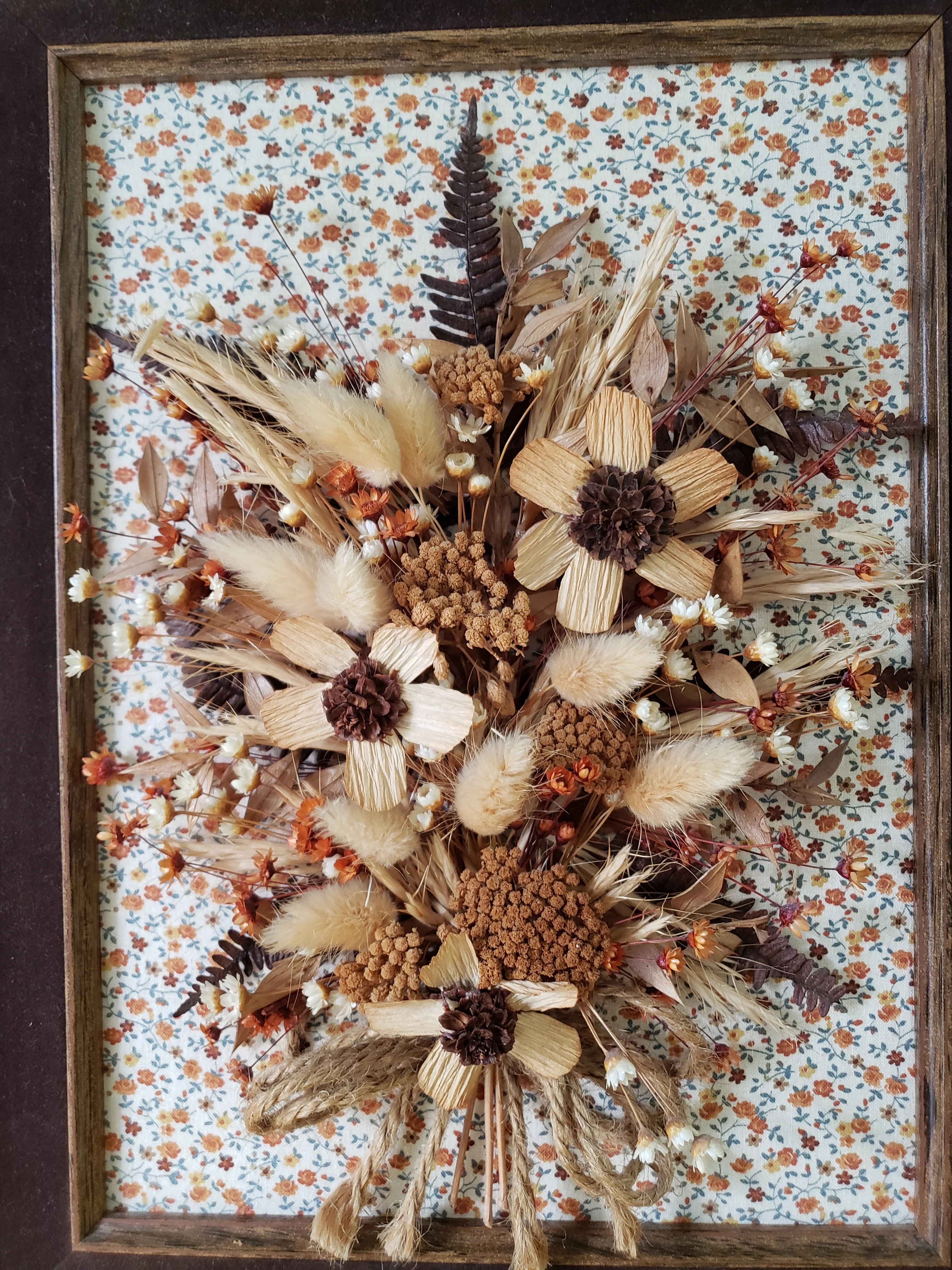 70s Dried Floral Artwork - Image 3