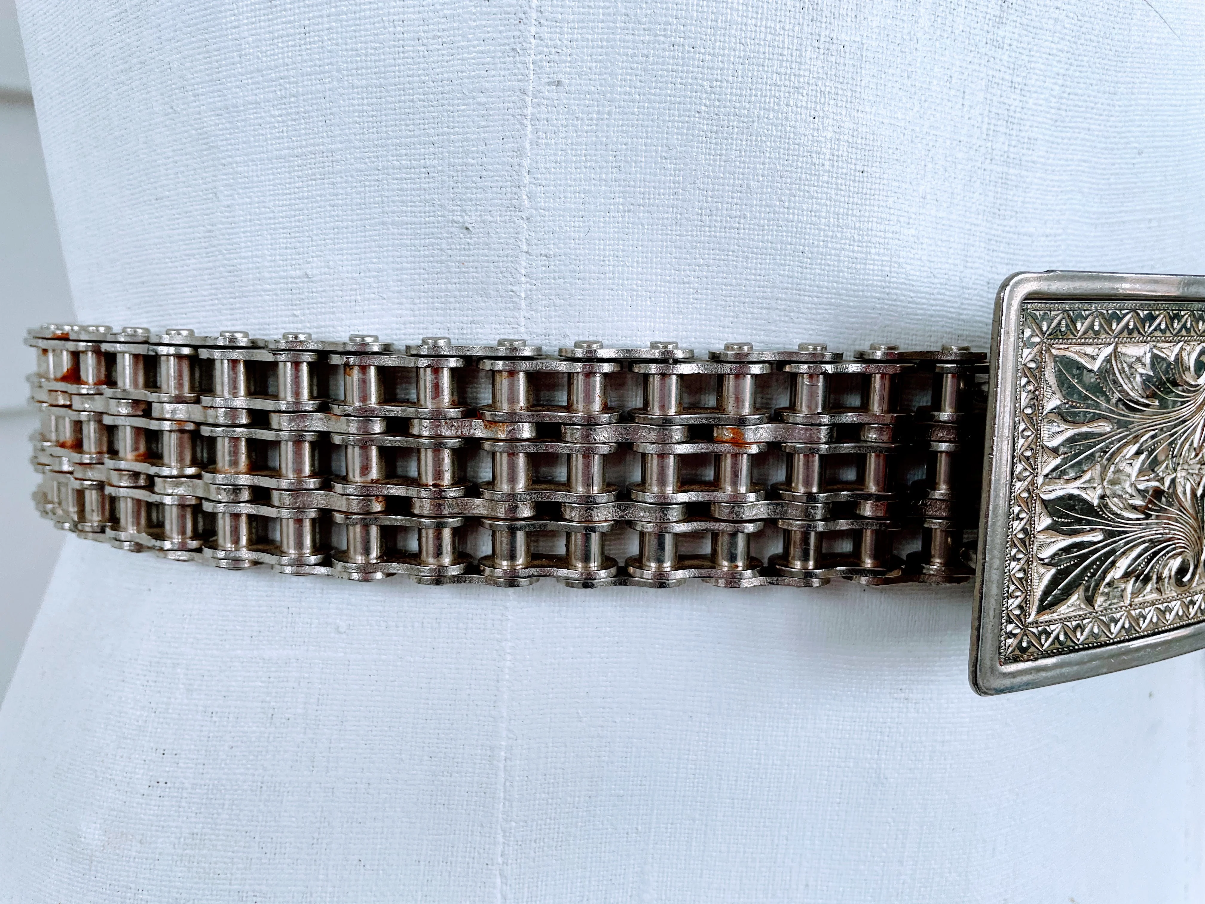 70s Easy Rider Sportster Motorcycle Chain Biker Belt - Image 13